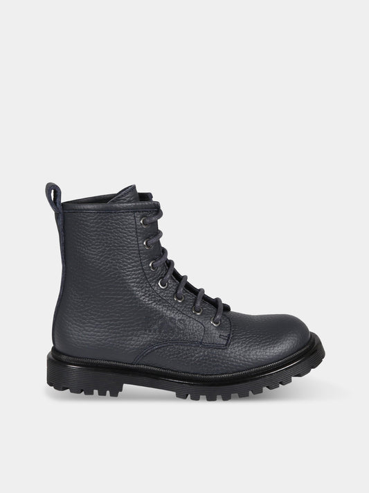 Stivali blu per bambino con logo,Hugo Boss,J19055 849