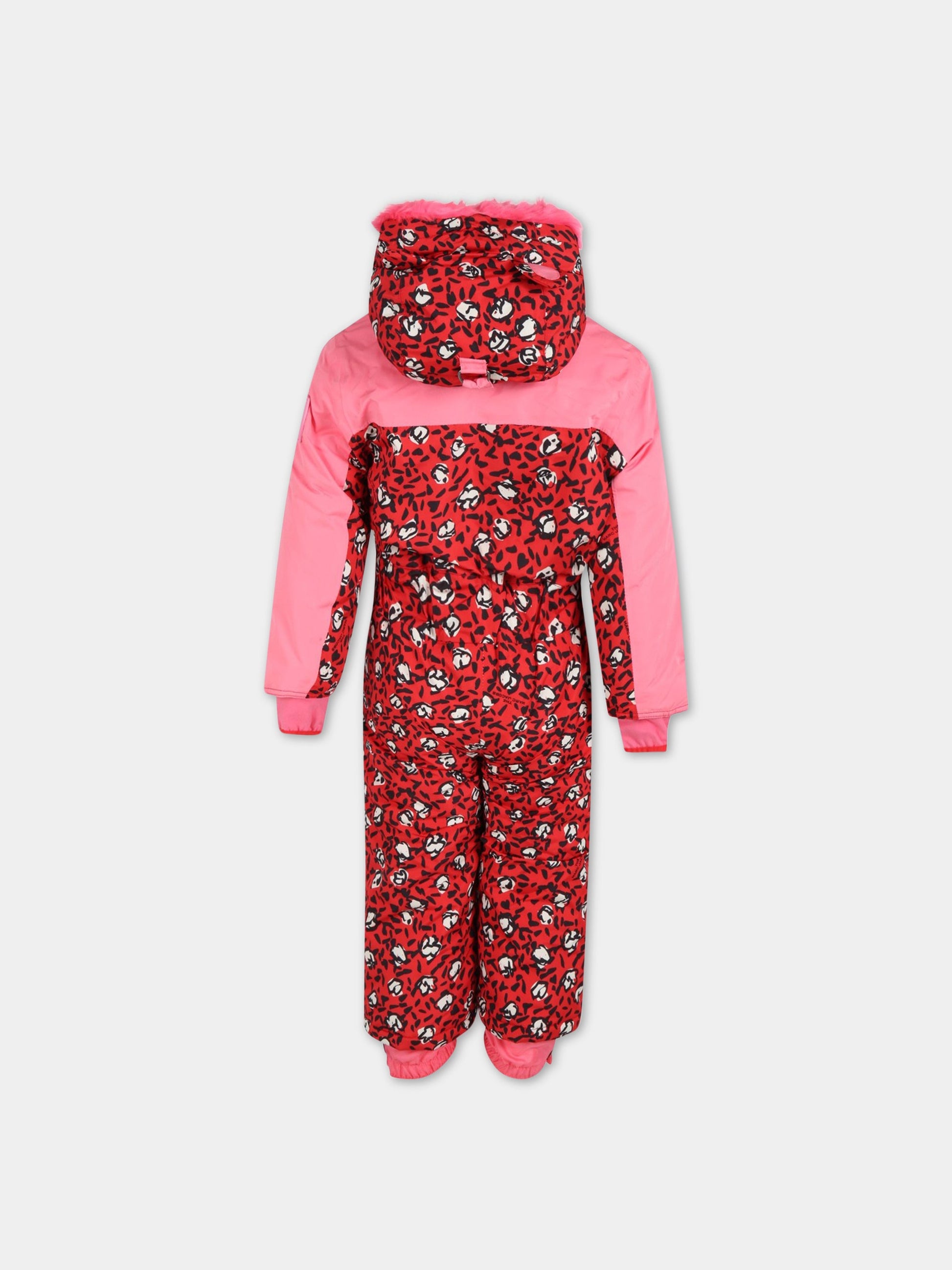 Tuta rossa da neve per bambina con fiori,Little Marc Jacobs,W14286 97E