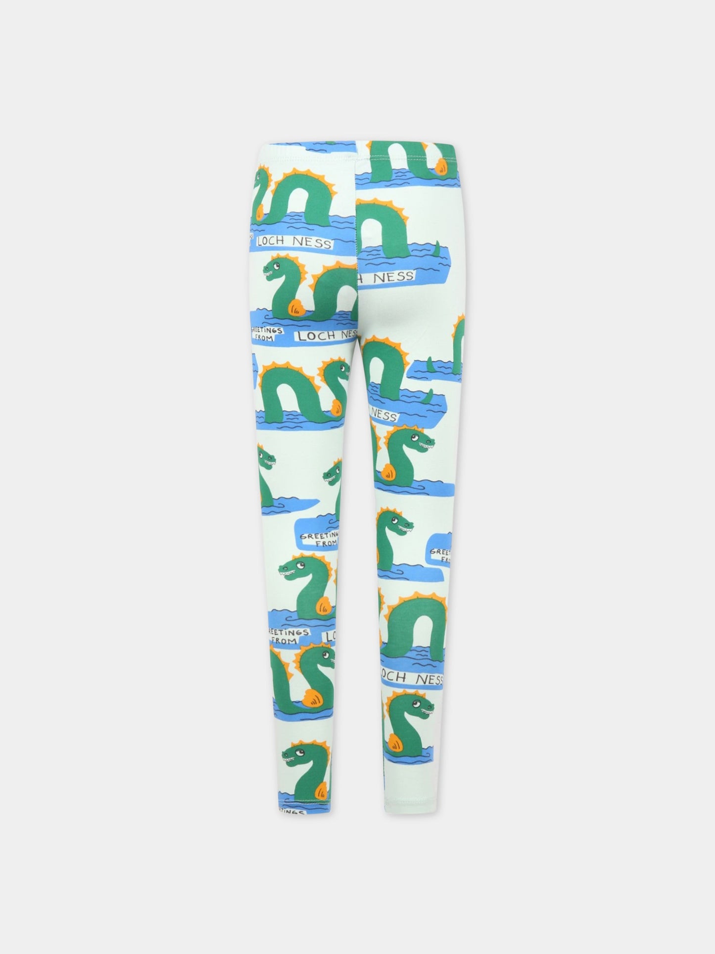 Leggings verdi per bambini con mostro di Loch Ness,Mini Rodini,2313010375