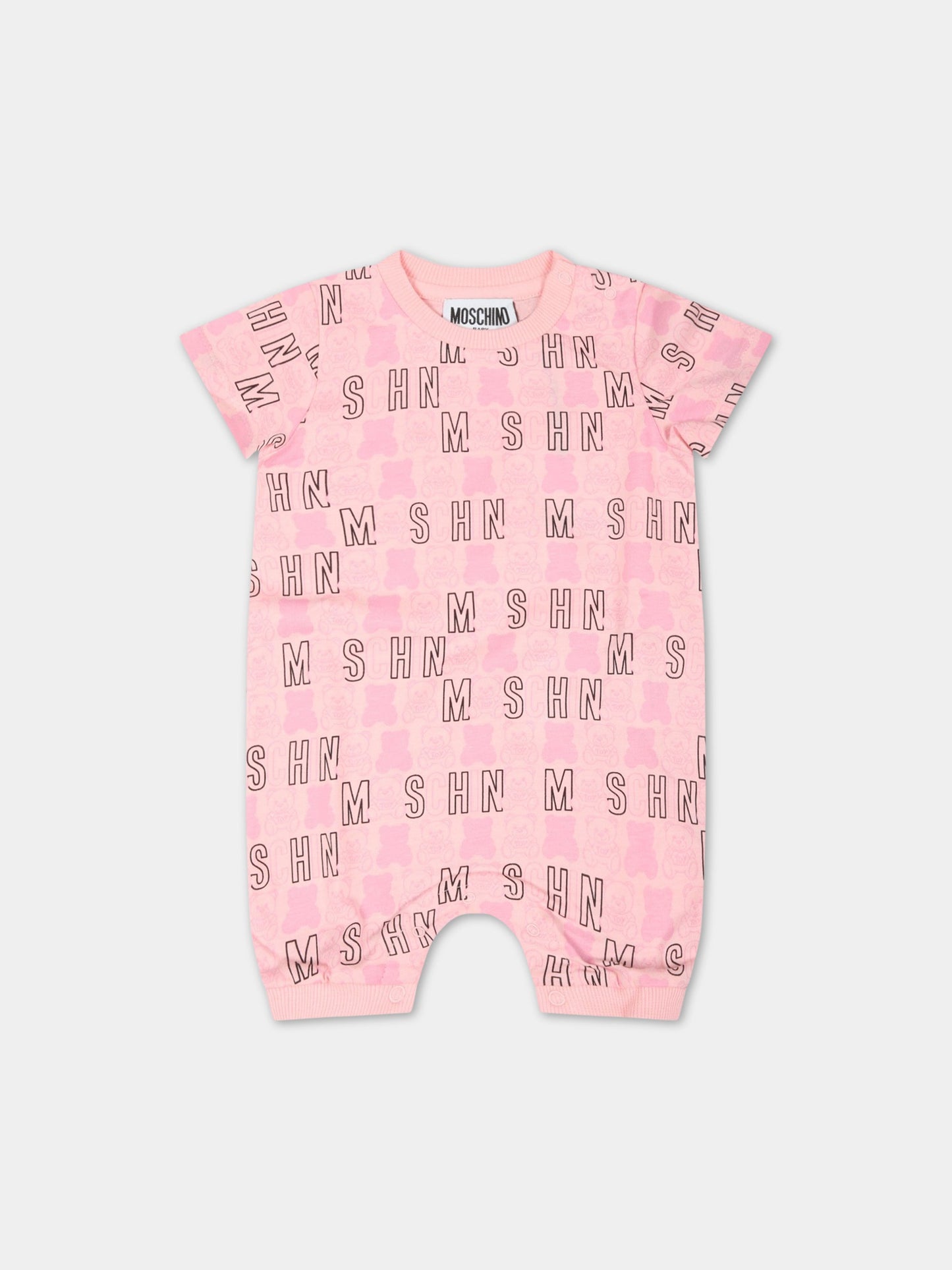 Set multicolor per neonata con loghi,Moschino Kids,MNY02P LAB31 82789