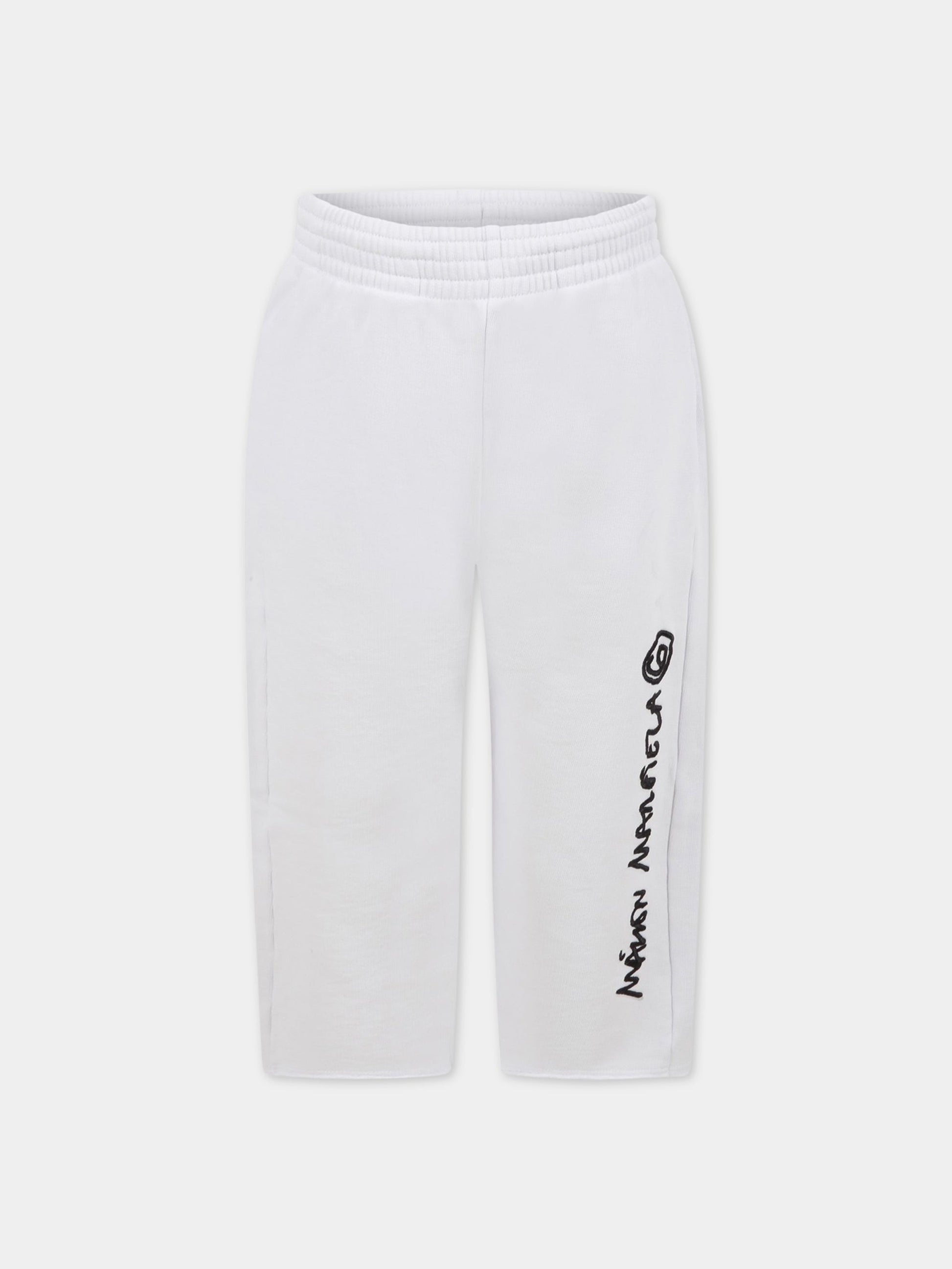 Pantalone bianco per bambina con logo,Mm6 Maison Margiela,M60088 MM006 M6100