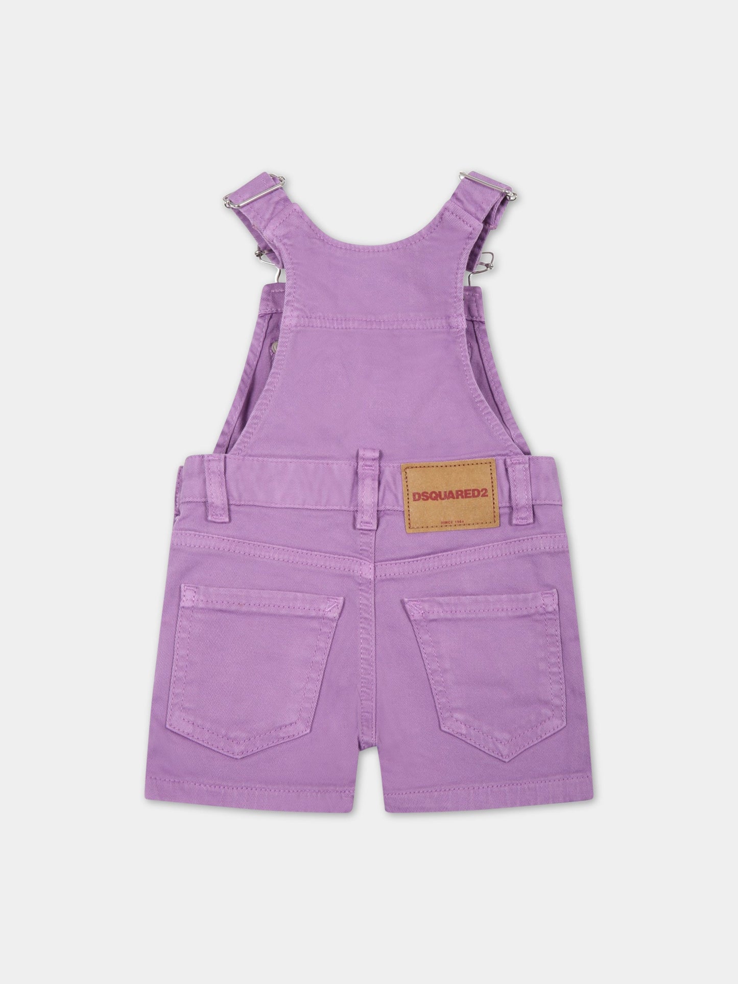 Salopette viola per neonata,Dsquared2,DQ0829 D00IW DQ633