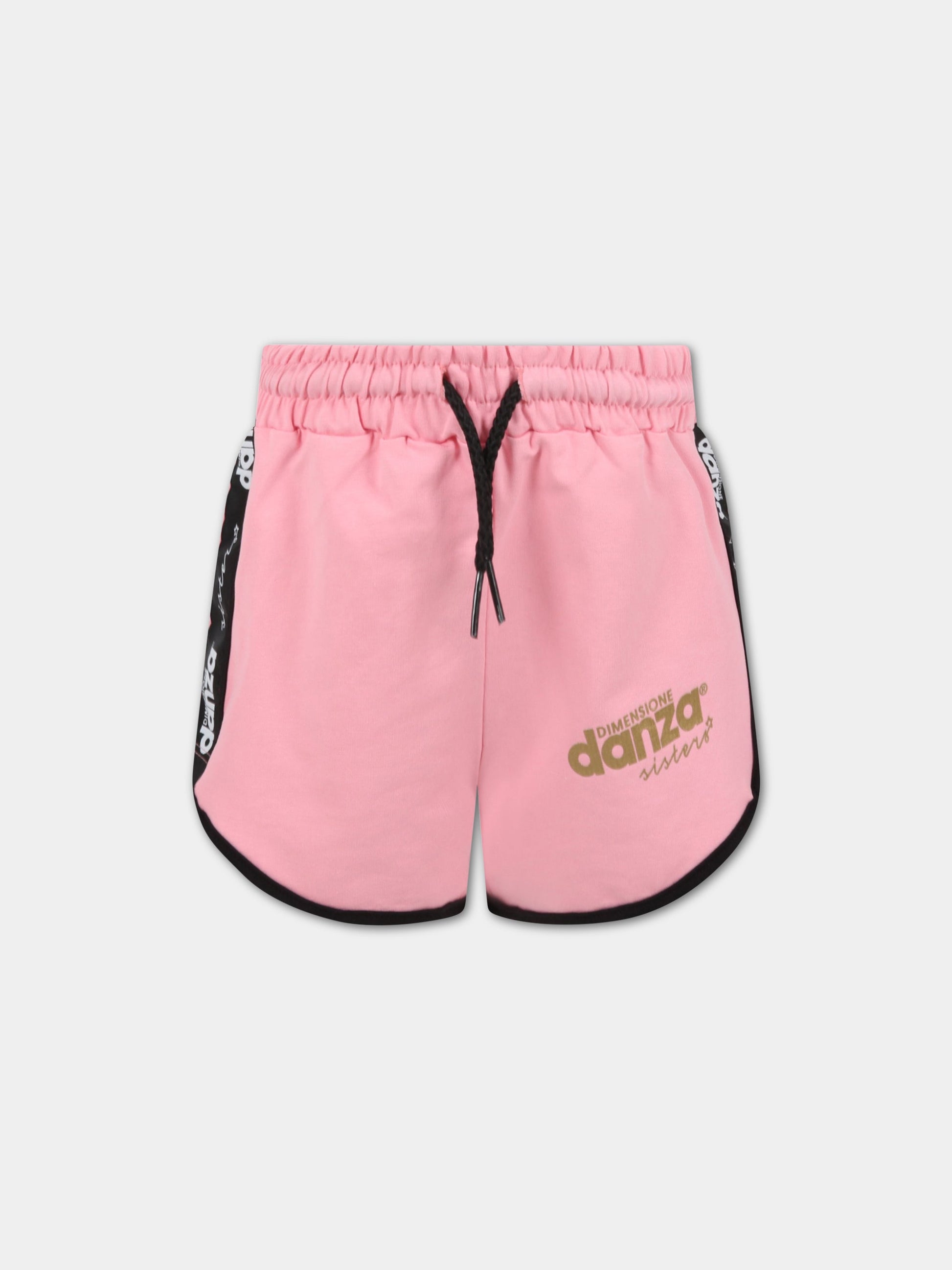 Short rosa per bambina con loghi,Dimensione Danza,029636 042