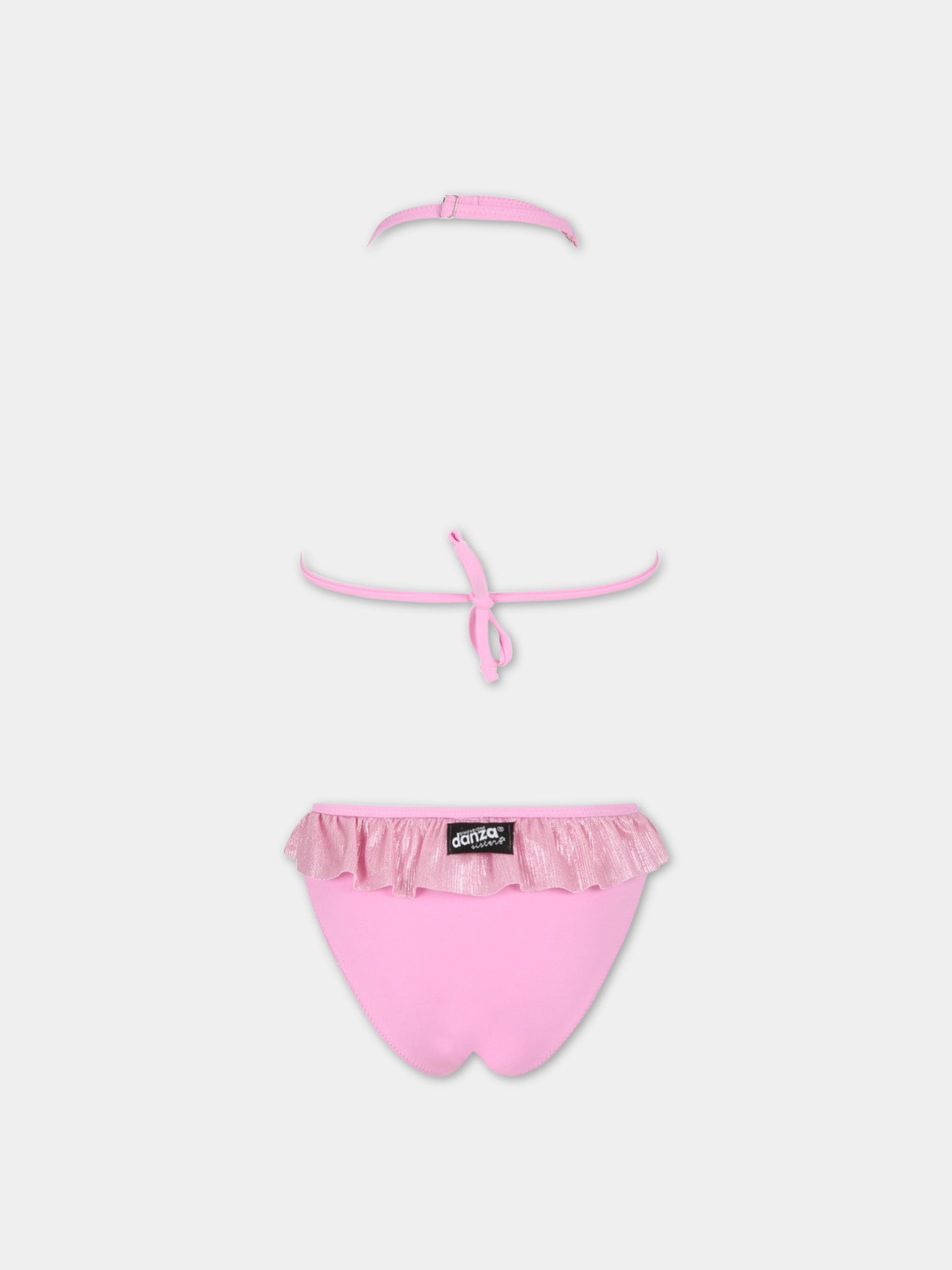 Bikini rosa per bambina con rouche,Dimensione Danza,029747 042