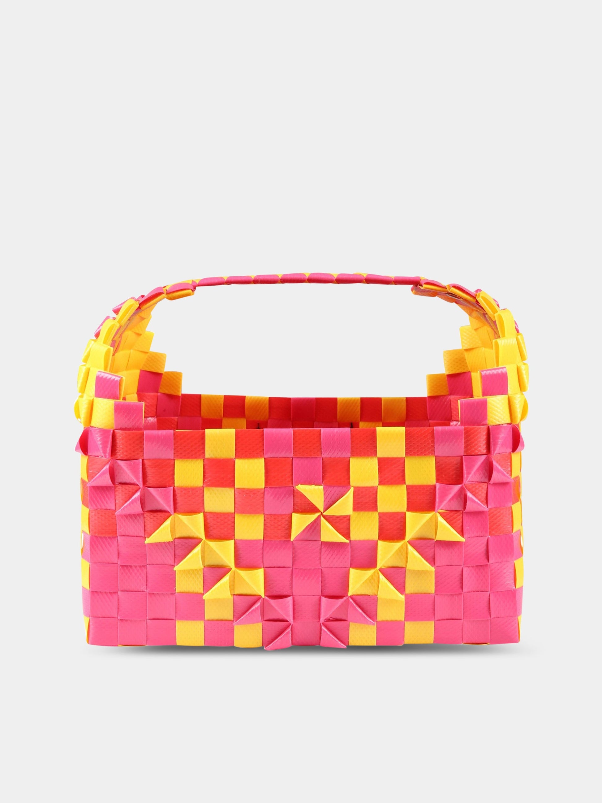 Borsa fucsia e gialla per bambina con logo,Marni Kids,M00815 M00IW 0M337