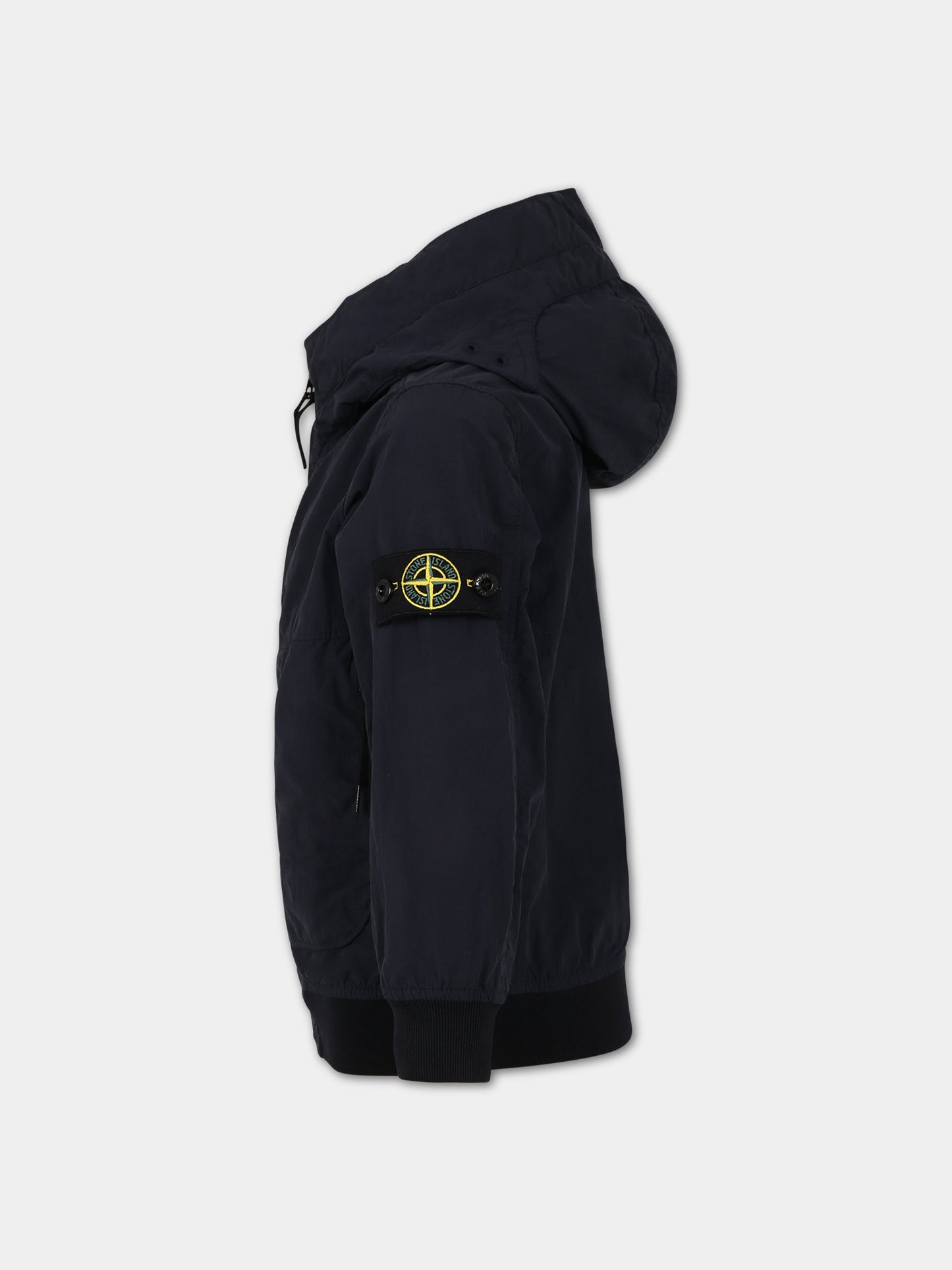 Giacca blu per bambino con iconica bussola,Stone Island Junior,7816 405 30 V0020