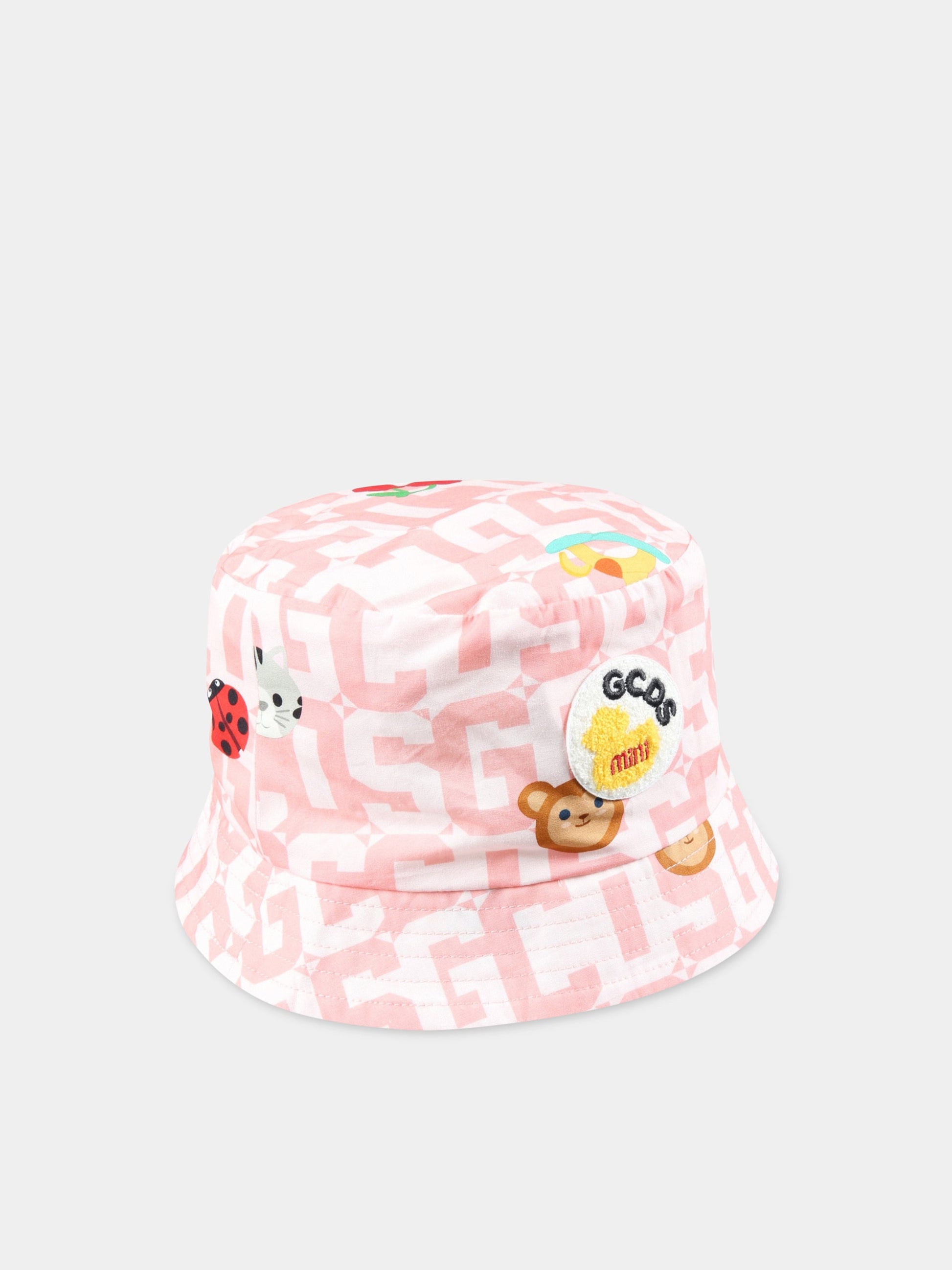 Cloche rosa per neonata con patch logato,Gcds Kids,GUX00B LOB14 84521