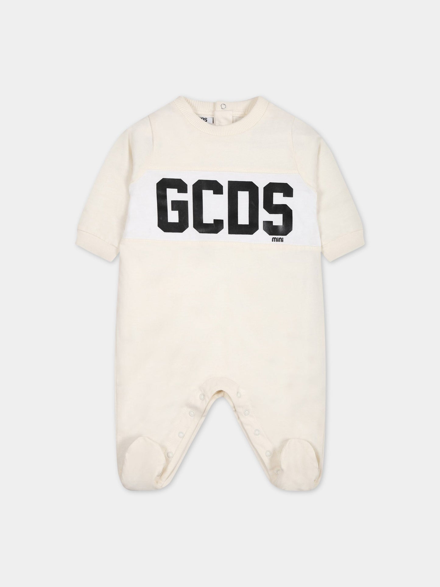 Set avorio per neonato con logo,Gcds Kids,GNY007 LCA33 10063