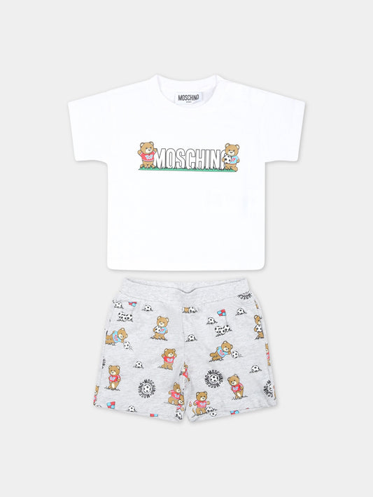 Set multicolor per neonato con Teddy Bear,Moschino Kids,MUG00V LAB57 84339