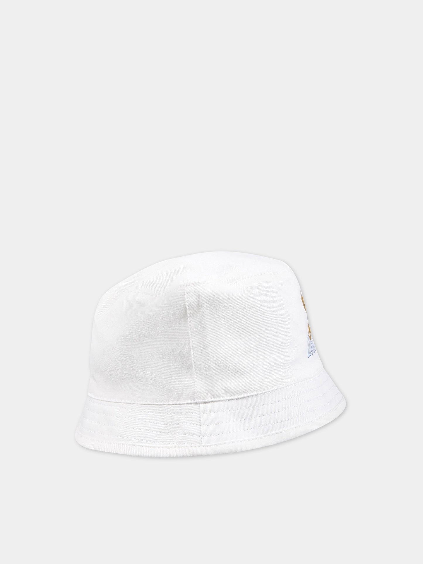 Cloche bianca per neonato con Teddy Bear,Moschino Kids,MUX04A LPC04 10101