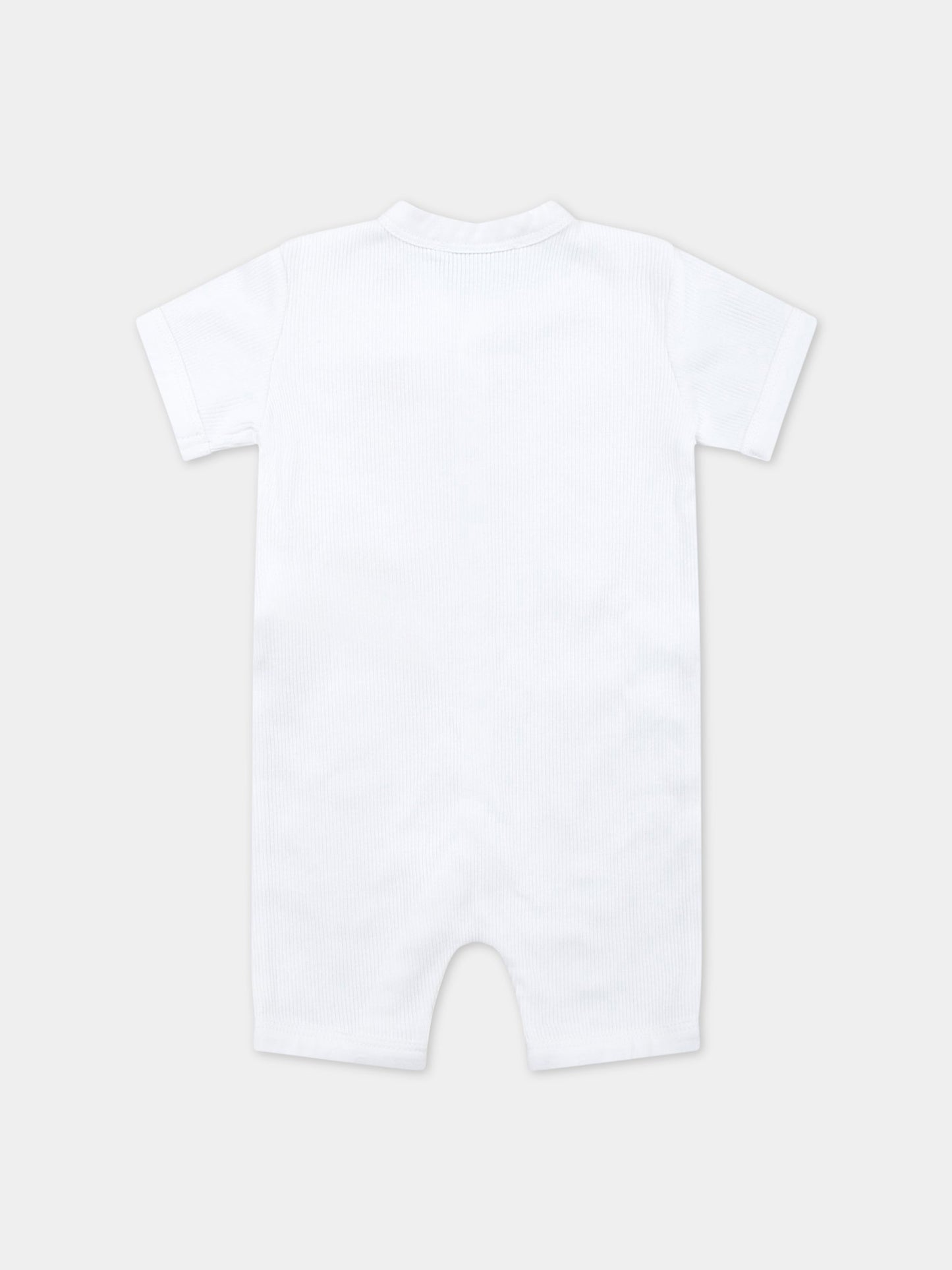 Pagliaccetto bianco per neonati con Teddy Bear,Moschino Kids,MUY055 LAA32 10101