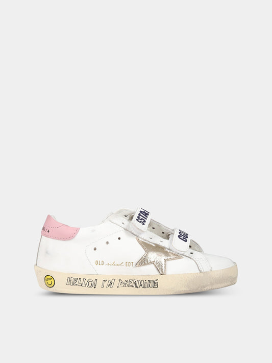 Sneakers bianche per bambina con stella,Golden Goose,GJF00111 F004219 11399