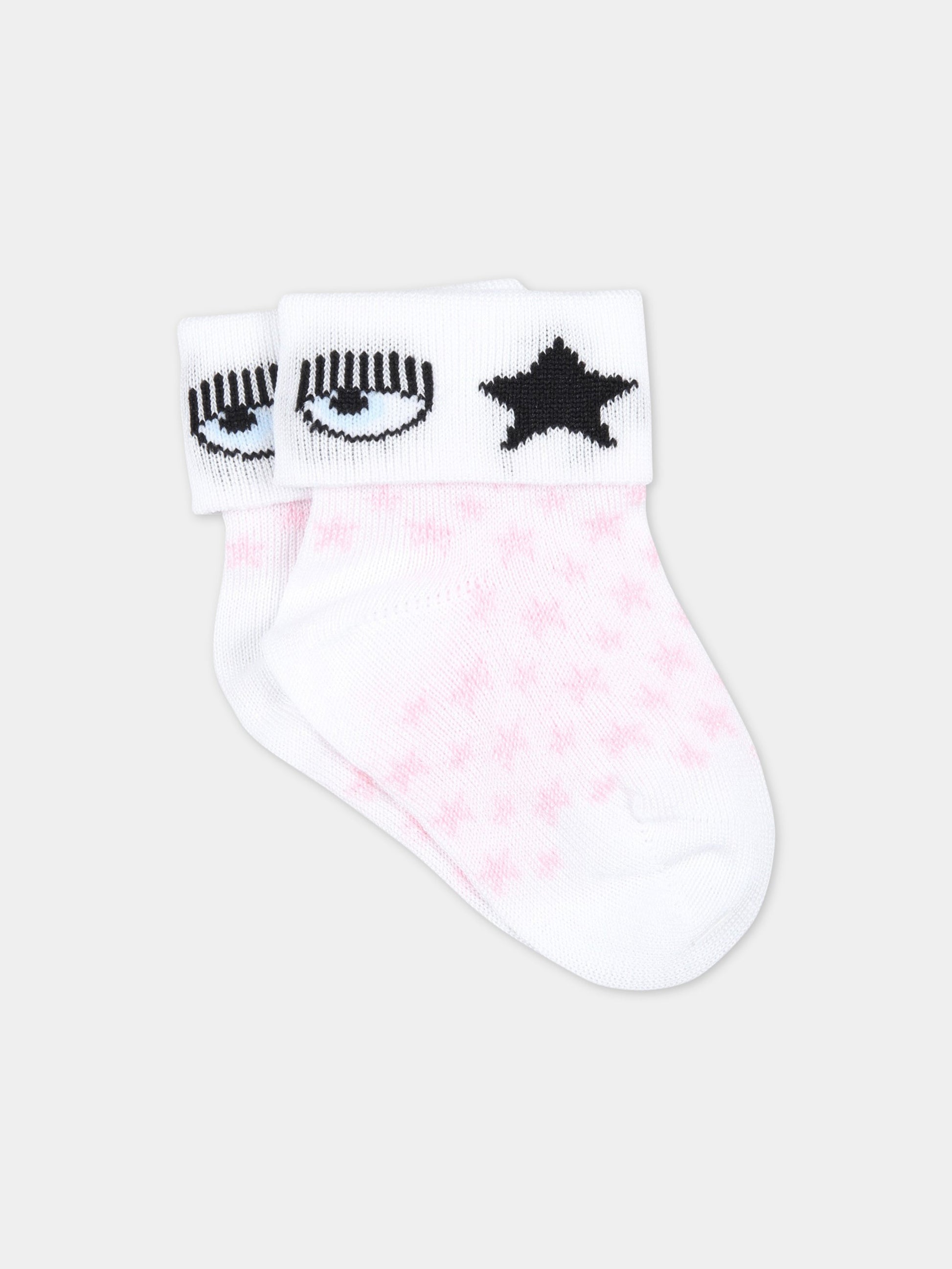 Set multicolor per neonata con iconico occhiolino,Chiara Ferragni Collection,55A005 1083 0090