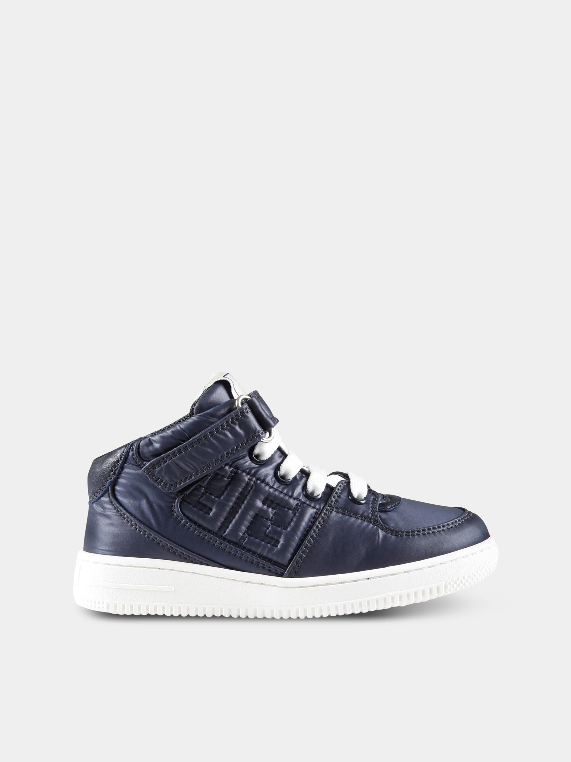 Sneakers blu per bambino con logo,Fendi Kids,JMR430 ALJG F1JGR