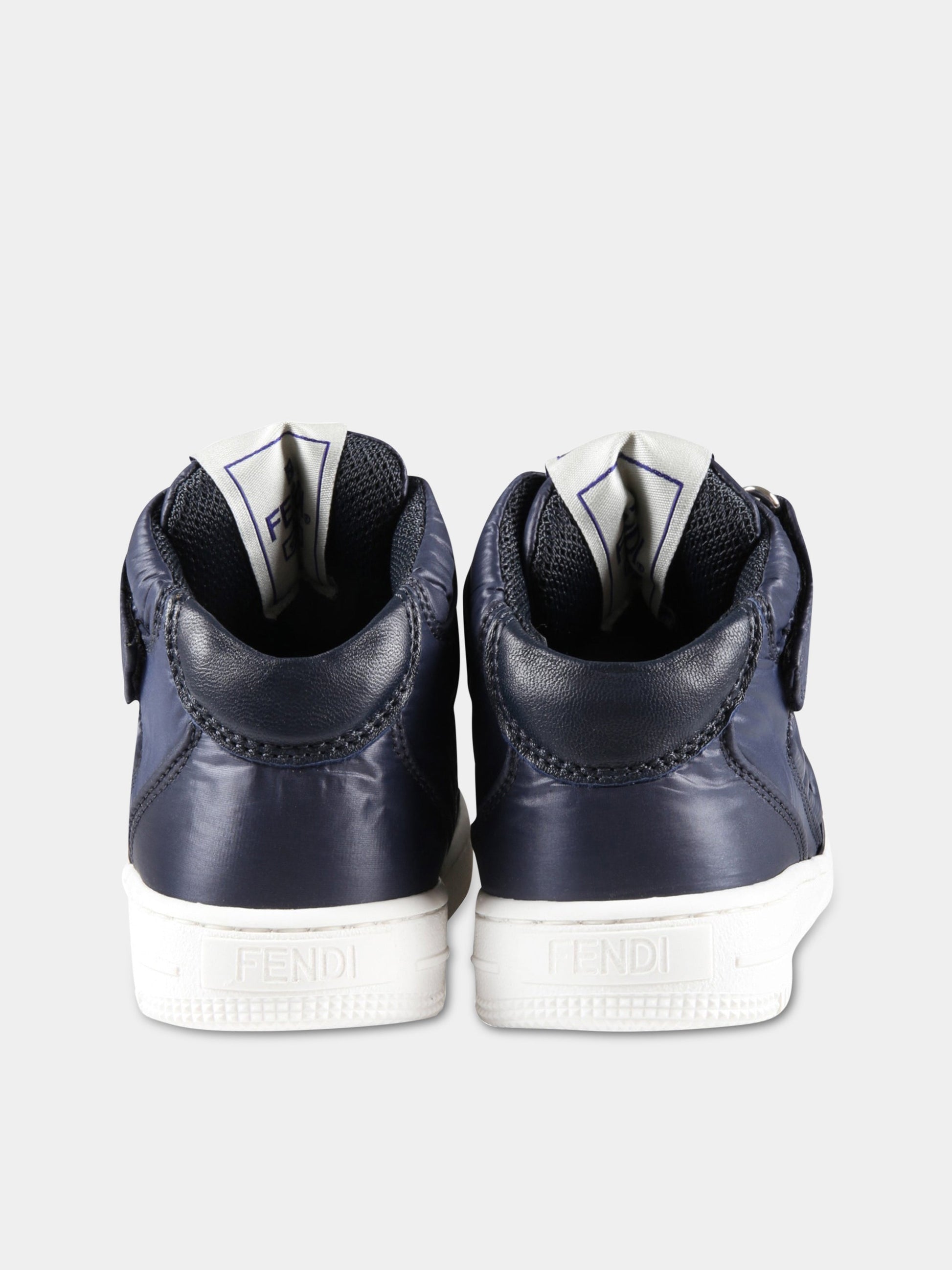 Sneakers blu per bambino con logo,Fendi Kids,JMR430 ALJG F1JGR