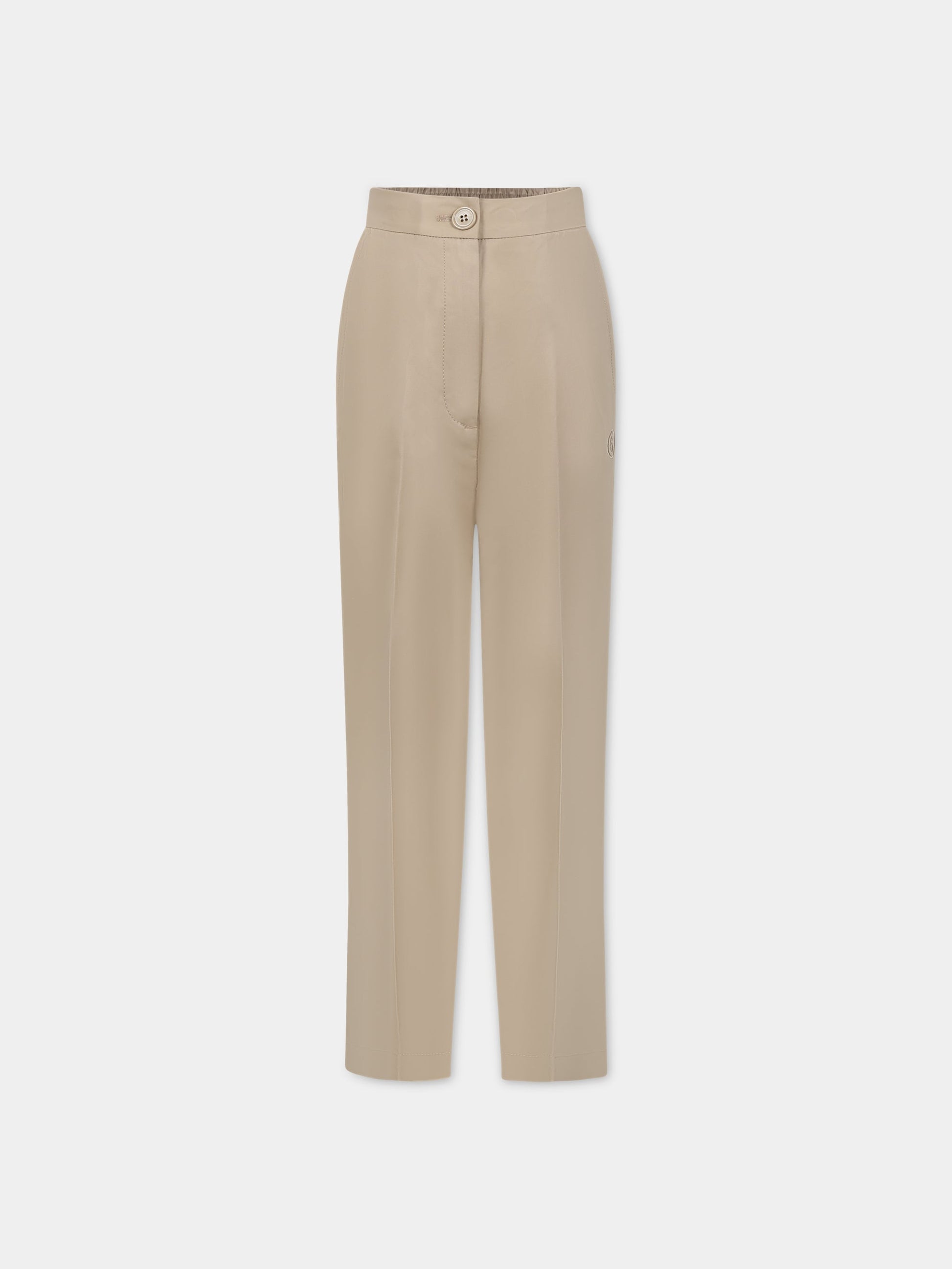 Pantaloni beige per bambina con logo,Mm6 Maison Margiela,M60285 MM036 M6703