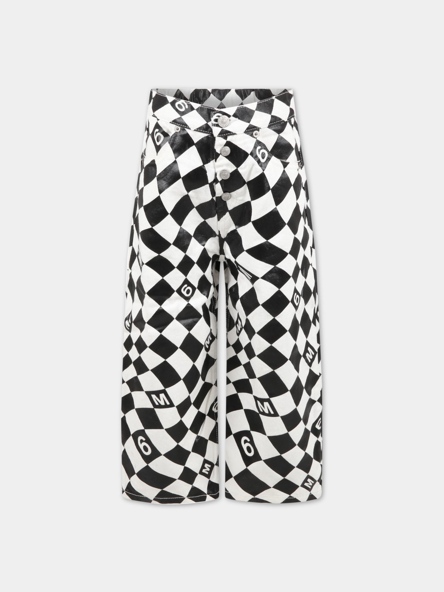 Jeans multicolor per bambino con logo,Mm6 Maison Margiela,M60053 MM00G M6C01