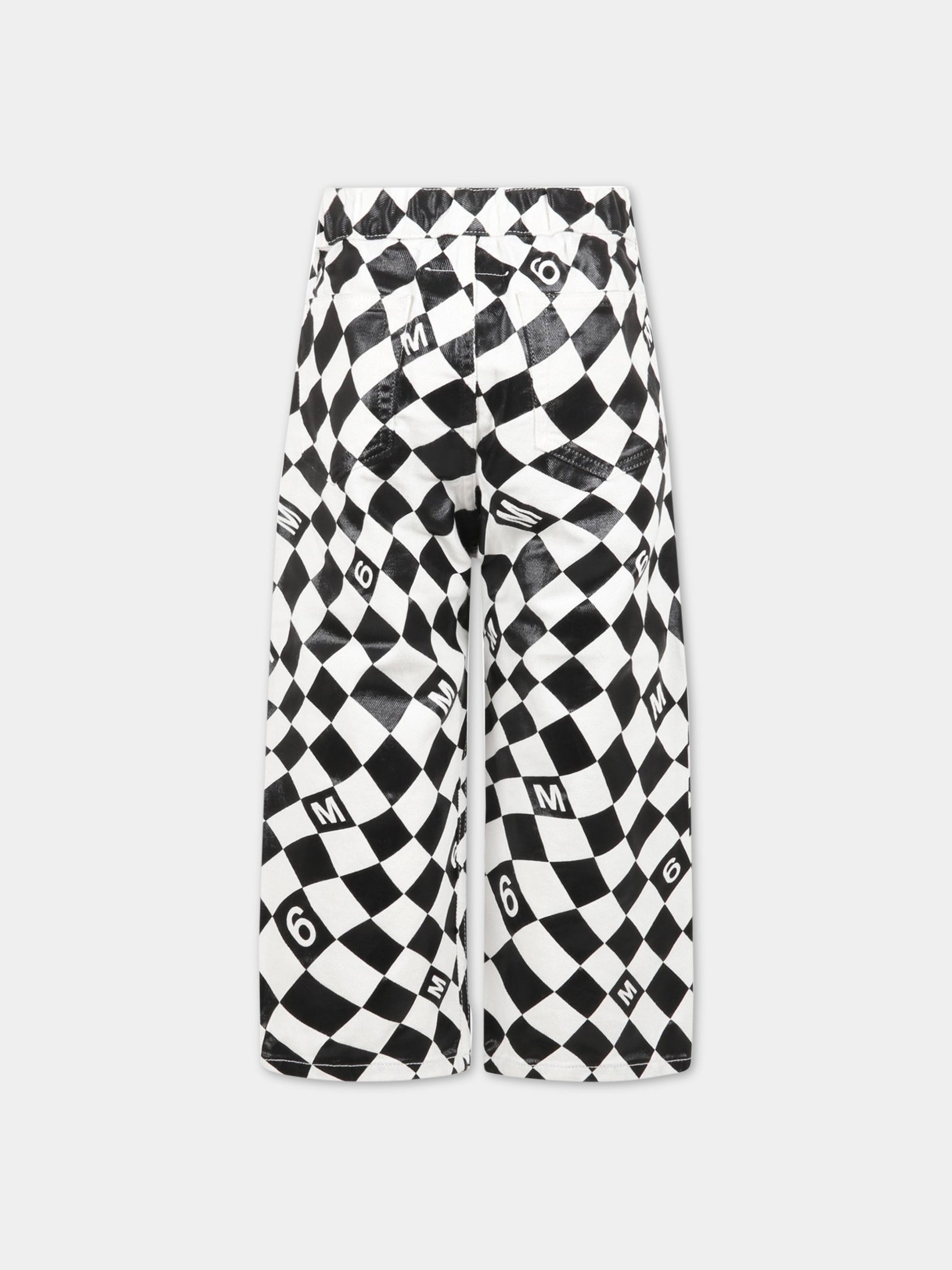 Jeans multicolor per bambino con logo,Mm6 Maison Margiela,M60053 MM00G M6C01