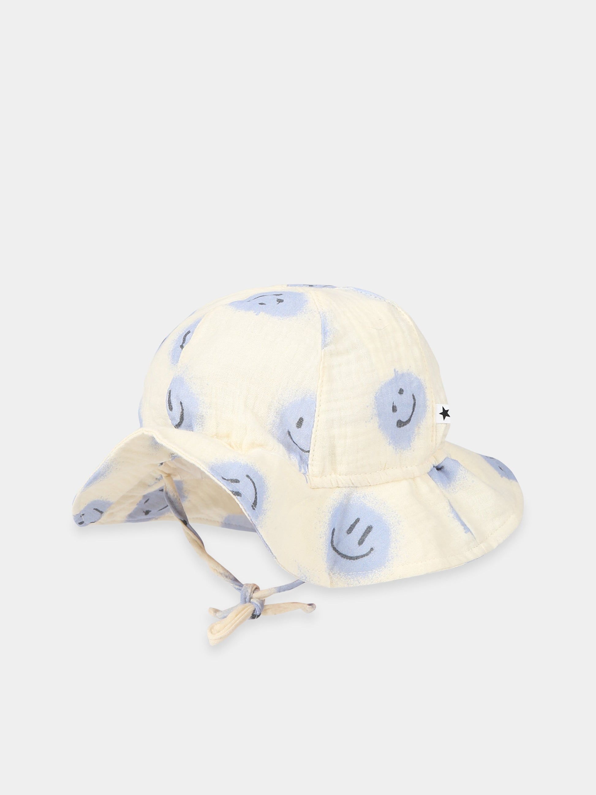 Cloche bianca per bambina con smile all-over,Molo,7S23T202B 6764