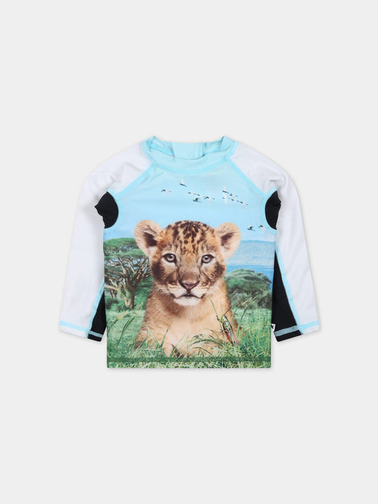 T-shirt multicolor per neonato con tigre,Molo,8S23P201 7915