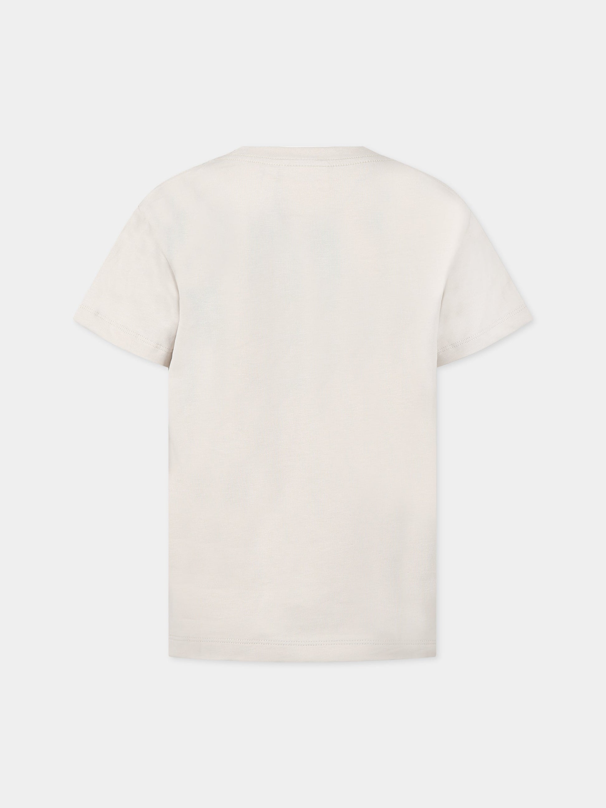 T-shirt multicolor per bambino con stampa spiaggia,Molo,1S23A206 3225