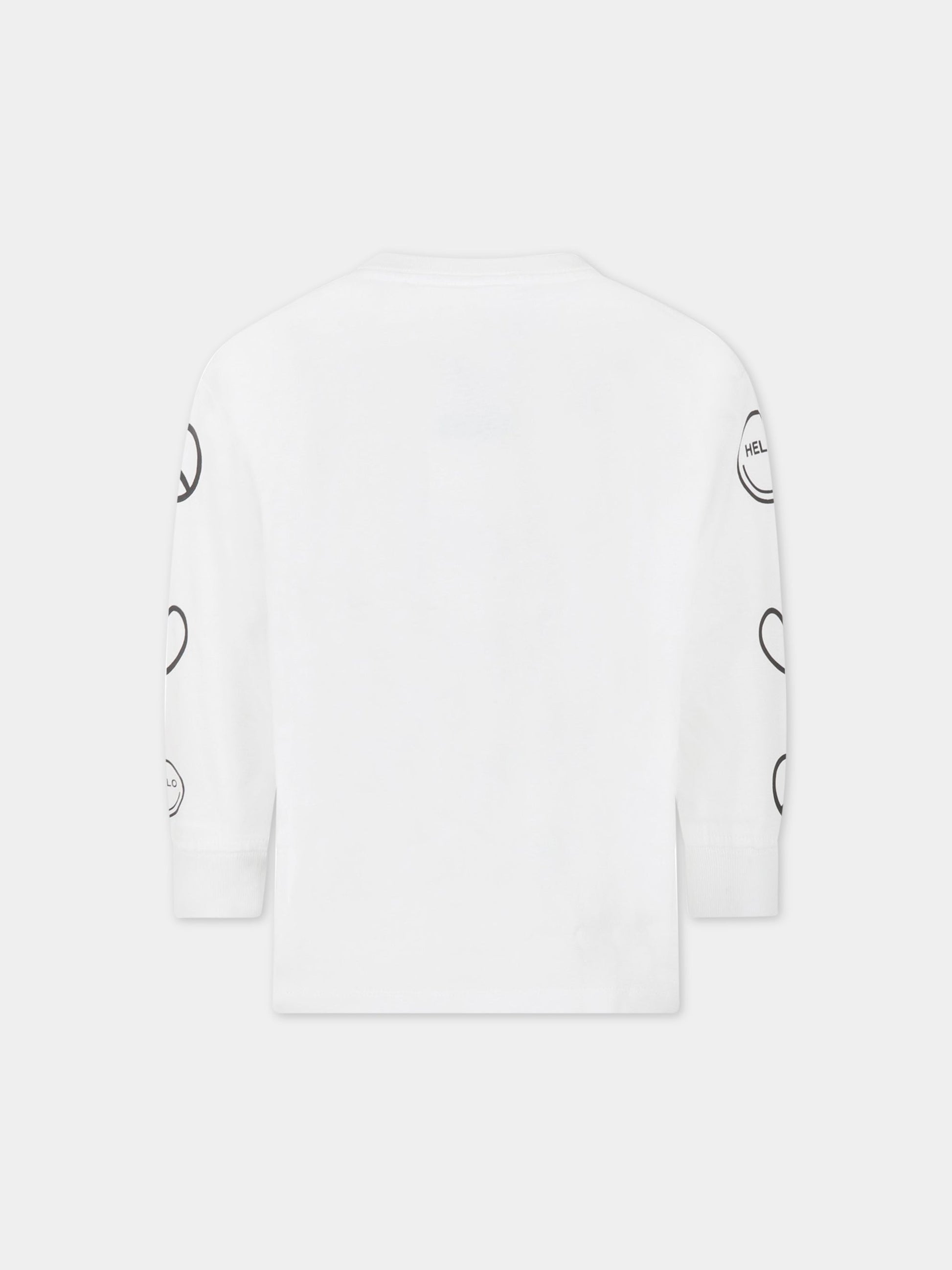 T-shirt bianca per bambini con disegni,Molo,1S23A402 3250