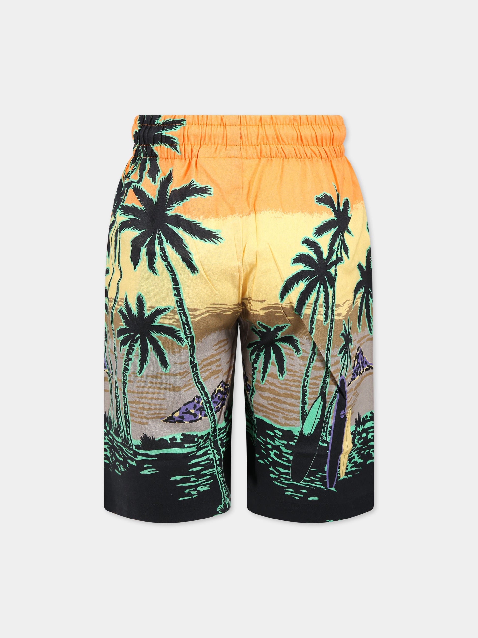 Shorts multicolor per bambino con stampa palme,Molo,1S23H119 6831