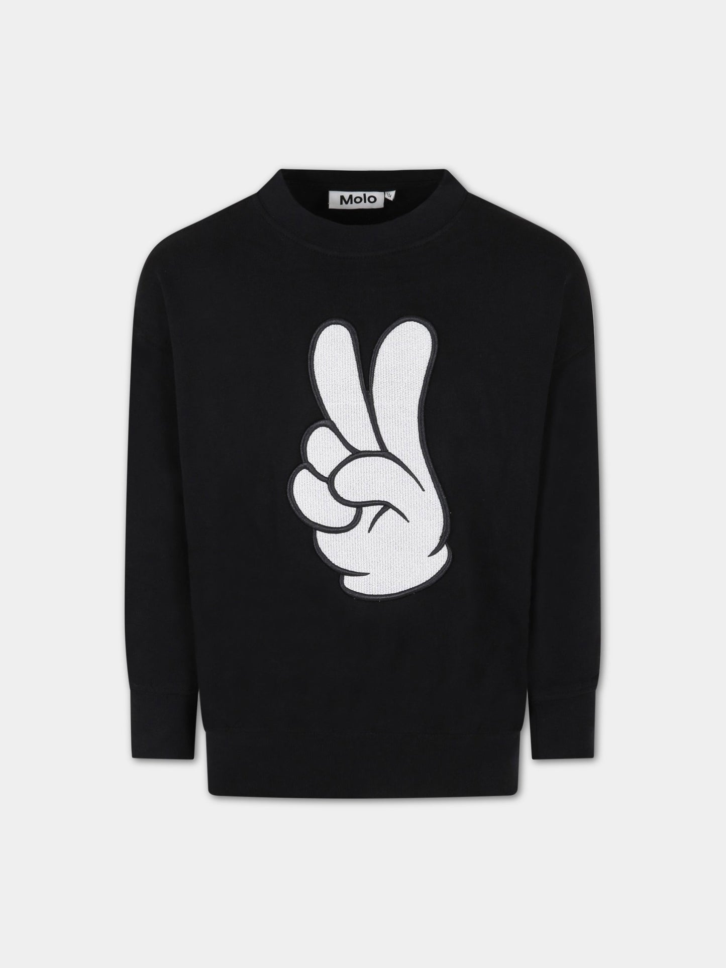 Felpa nera per bambini,Molo,1S23J202 0099