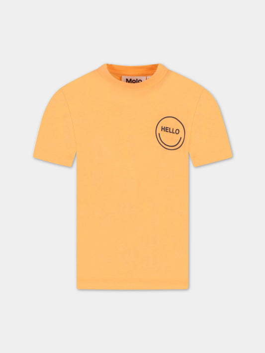 T-shirt arancione per bambini con smile,Molo,6S23A206 8709