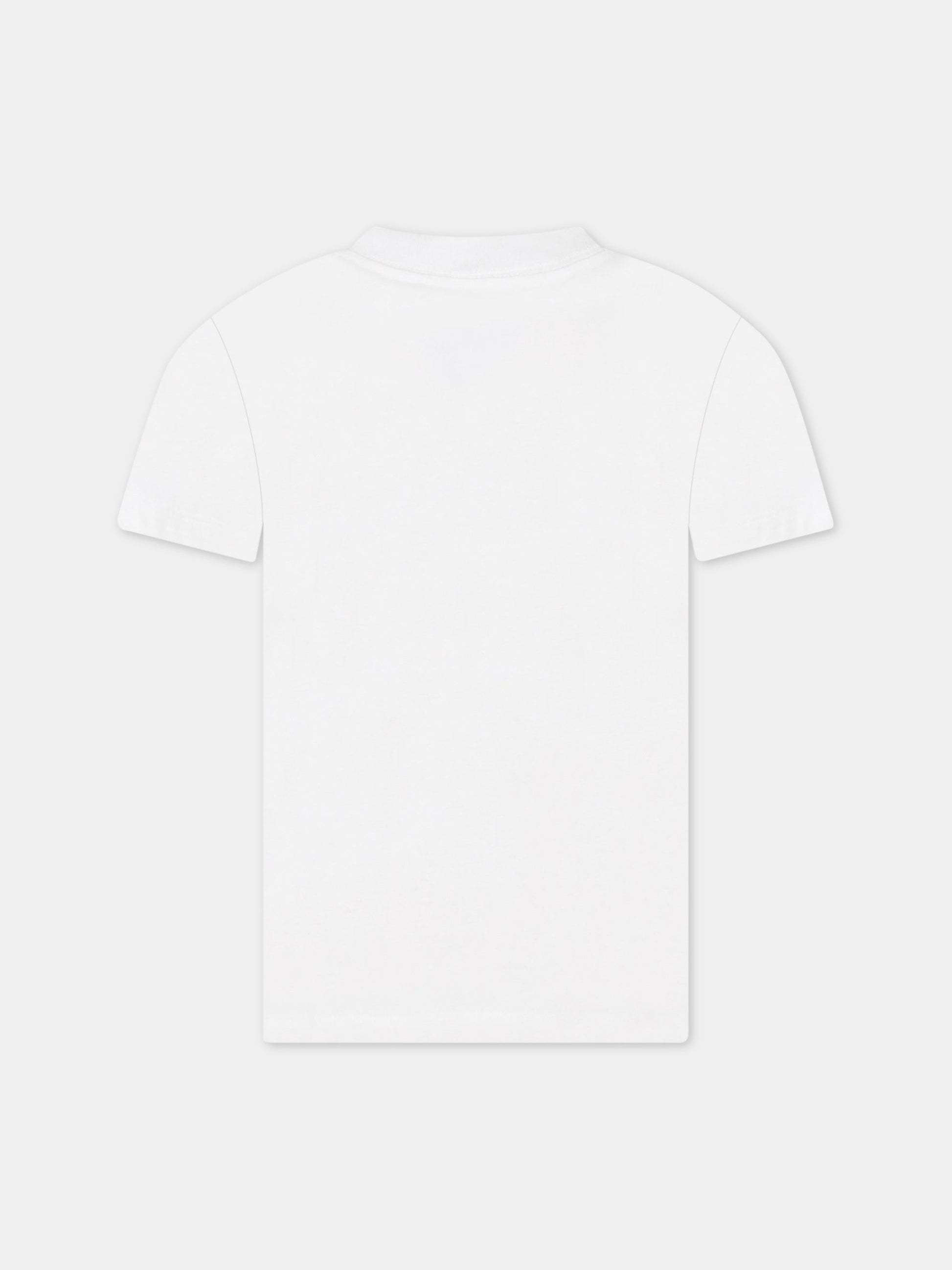 T-shirt bianca per bambini con smile nero,Molo,6S23A207 0000