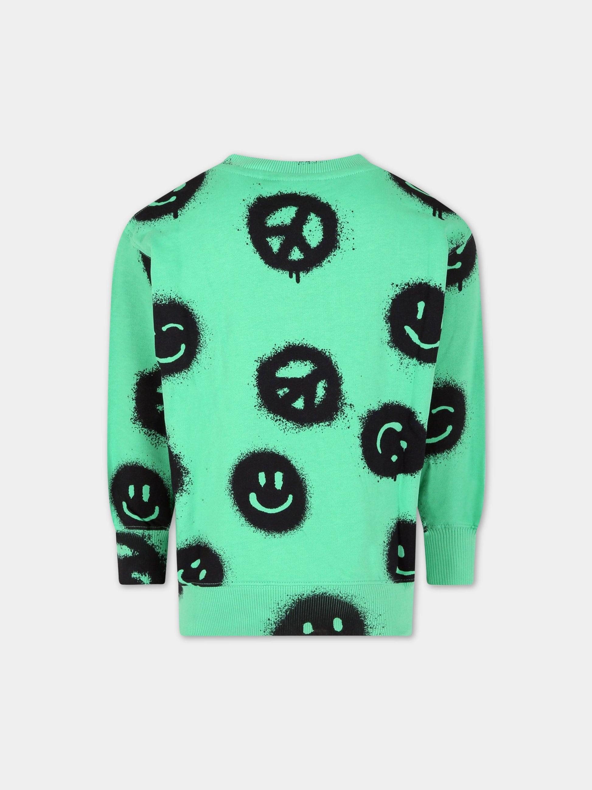 Felpa verde per bambino con smile,Molo,6S23J203 6798