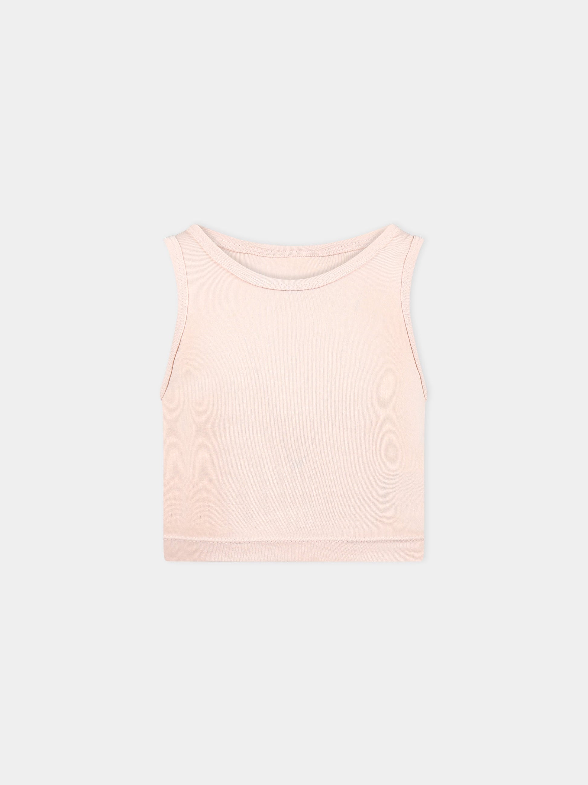 Canotta rosa per bambina con patch logato,Molo,2S23A112 8151