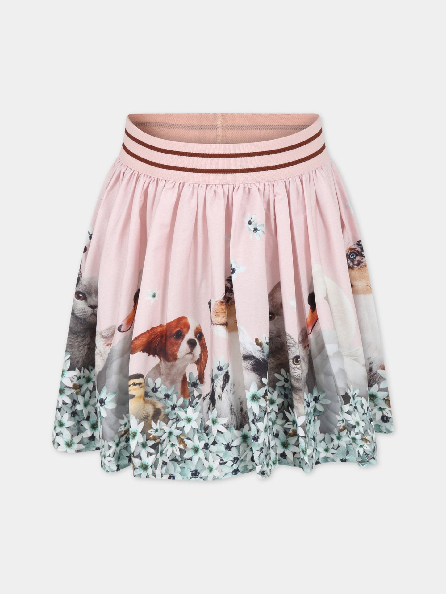 Gonna rosa per bambina con logo,Molo,2S23D125 3267