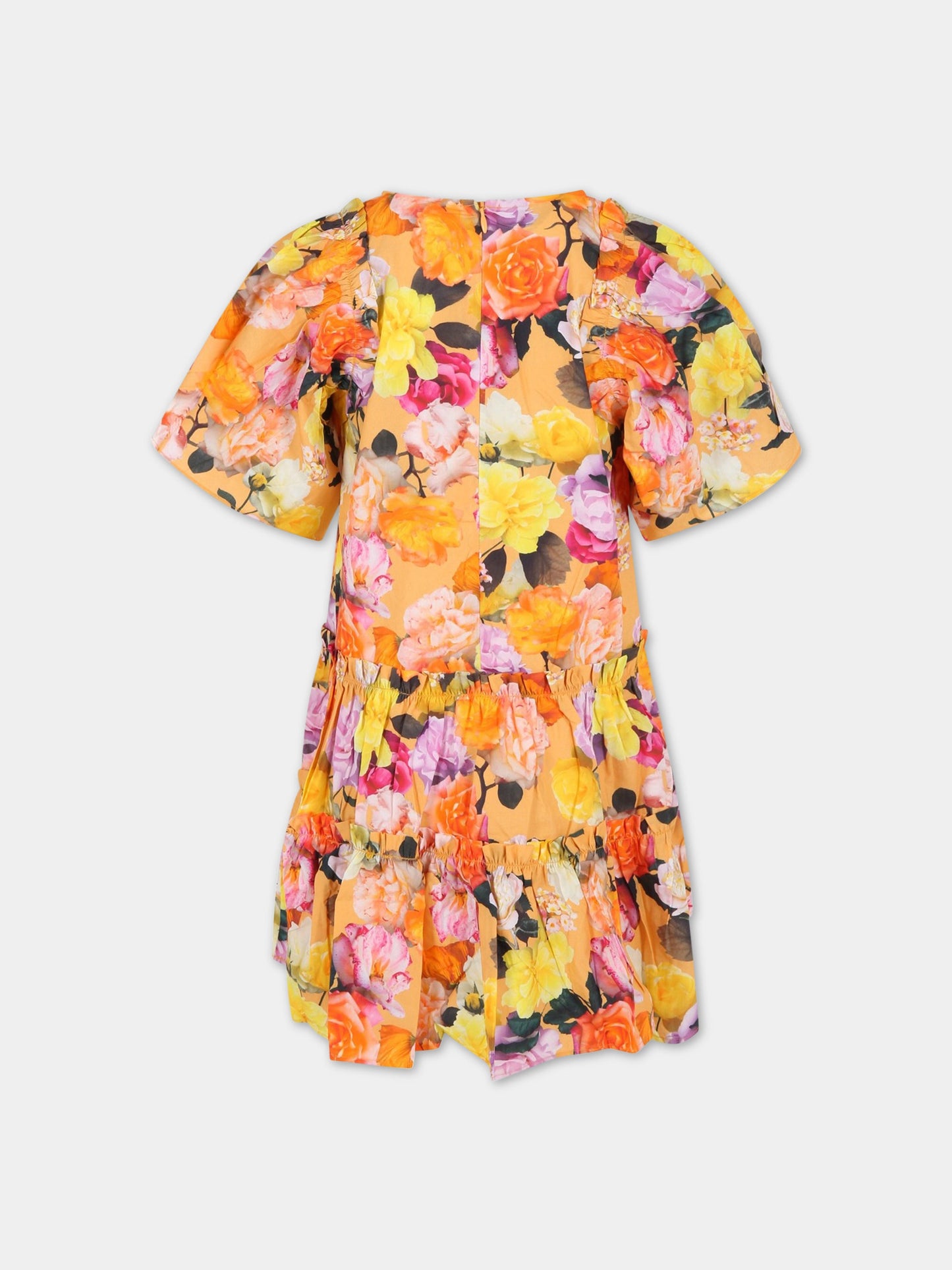 Vestito multicolor per bambina con rouches,Molo,2S23E116 6741