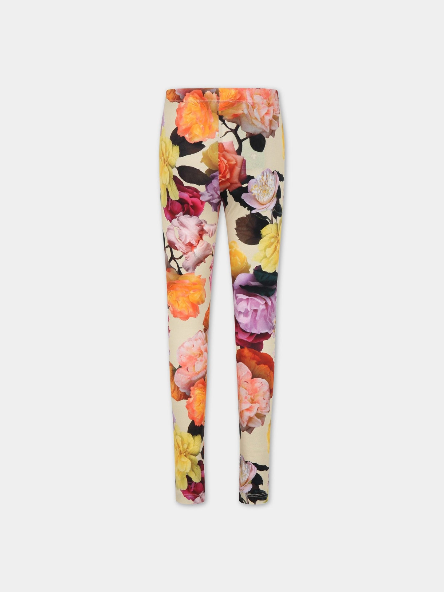 Leggings multicolor per bambina con stampa floreale,Molo,2S23F206 6739