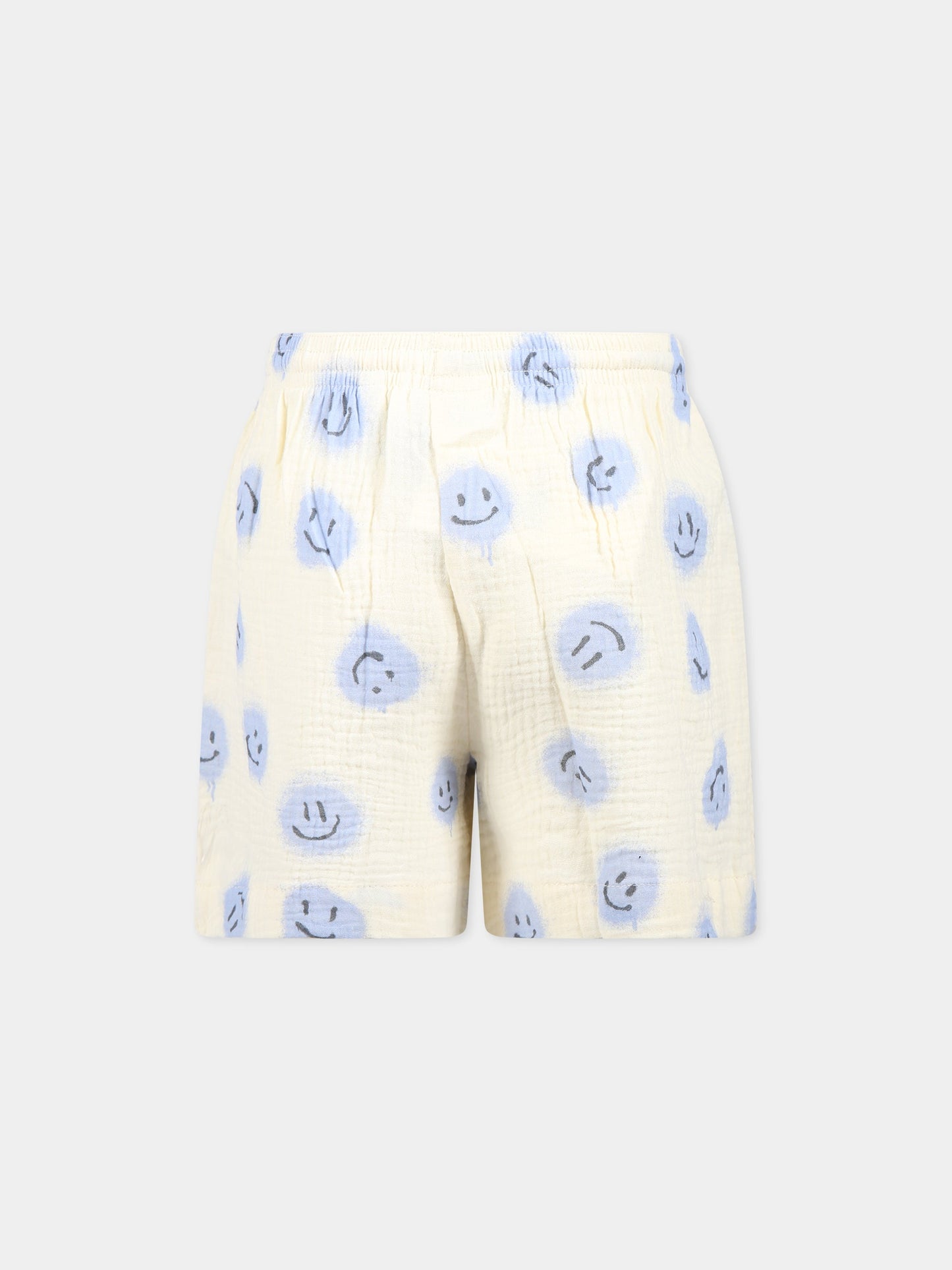 Shorts avorio per bambina con smile all-over,Molo,2S23H106 6764