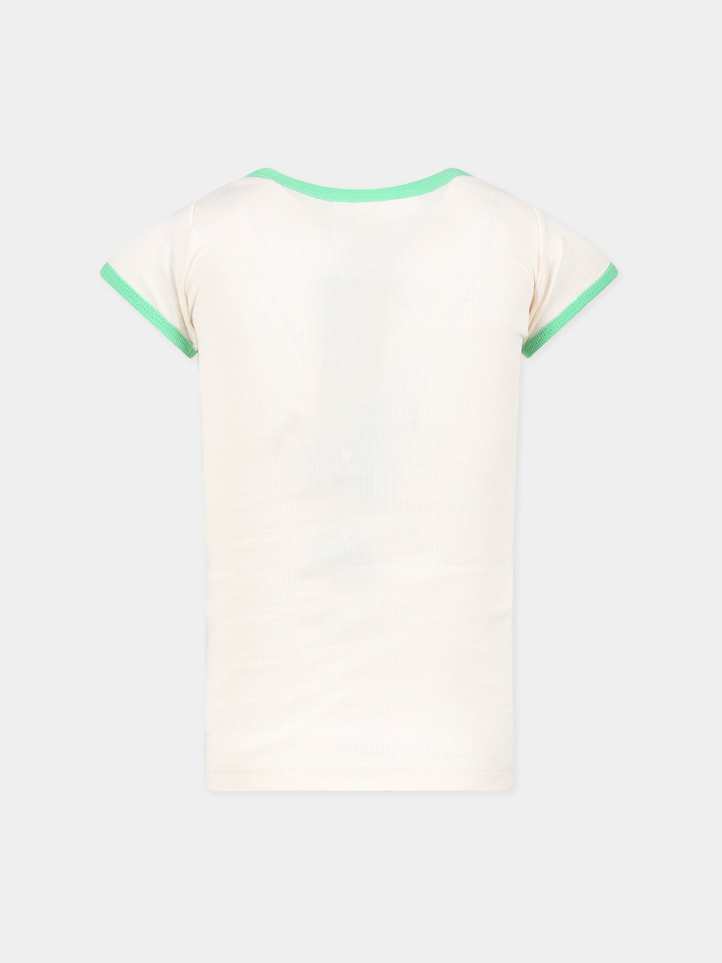 T-shirt avorio per bambina con stampa sole e scritta  Stay Sunny ,Molo,6S23A218 2444