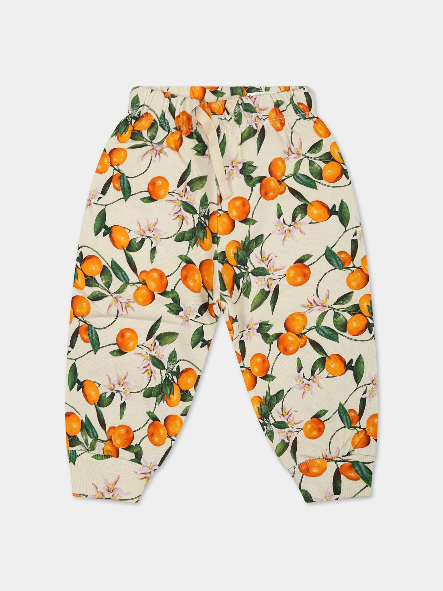 Pantaloni  multicolor per neonata con stampa mandarini,Molo,6S23I203 6813