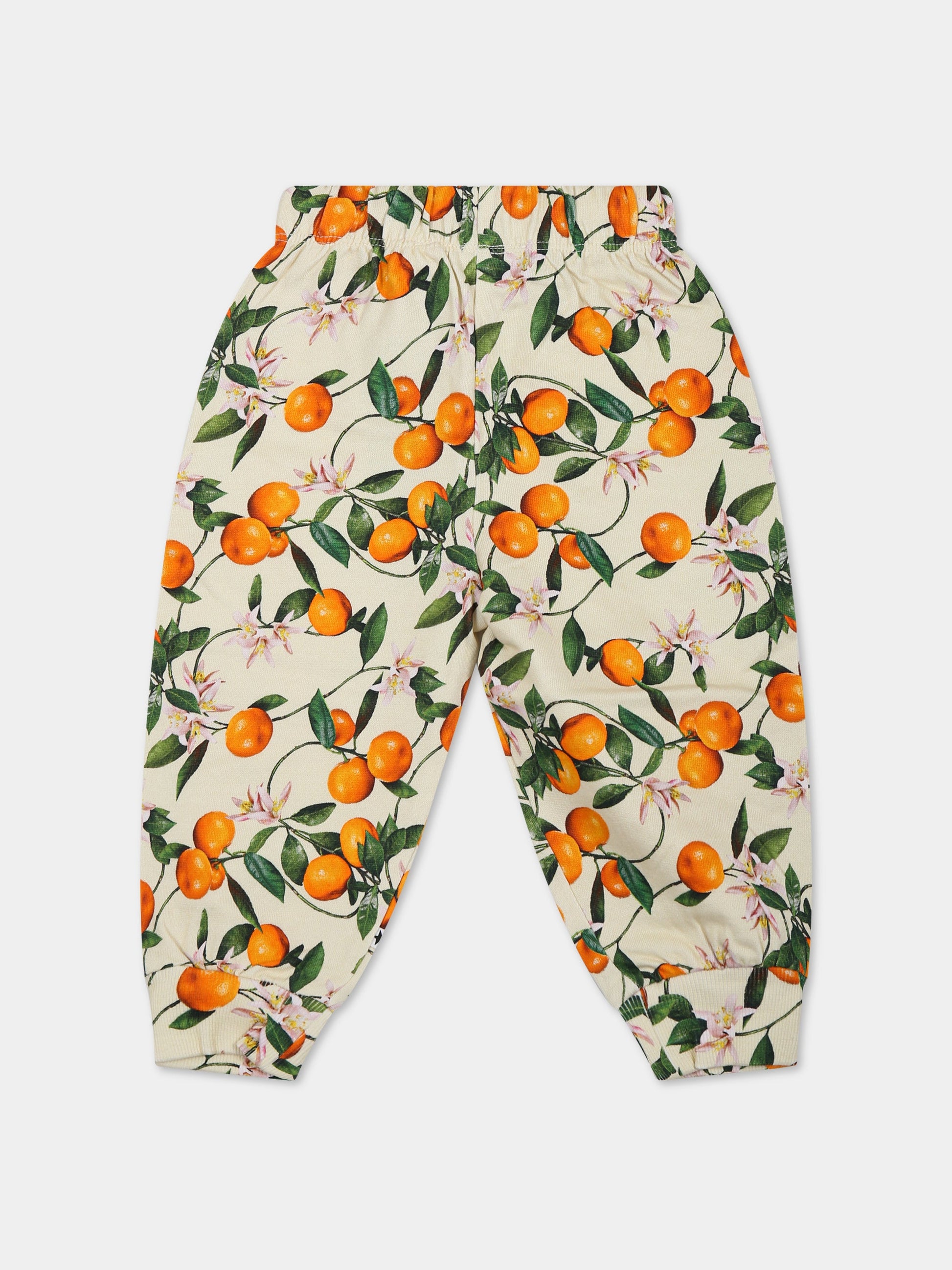 Pantaloni  multicolor per neonata con stampa mandarini,Molo,6S23I203 6813