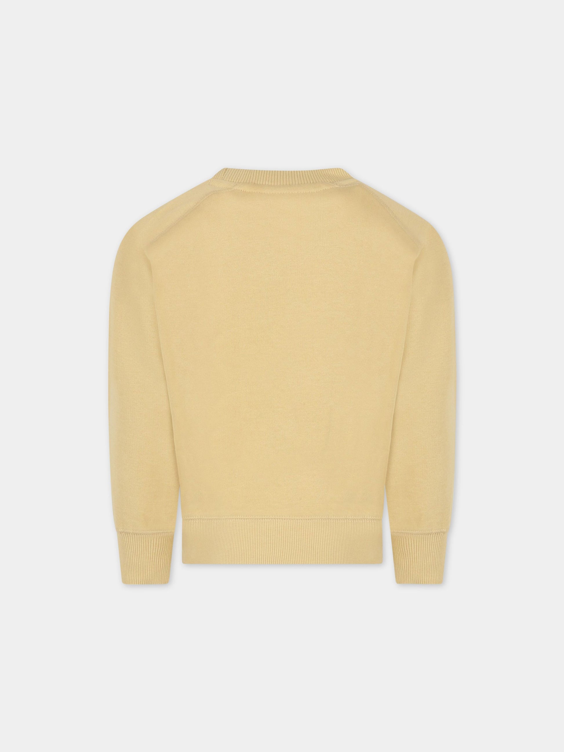 Felpa giallo-senape per bambina con smile fucsia,Molo,6S23J205 8703