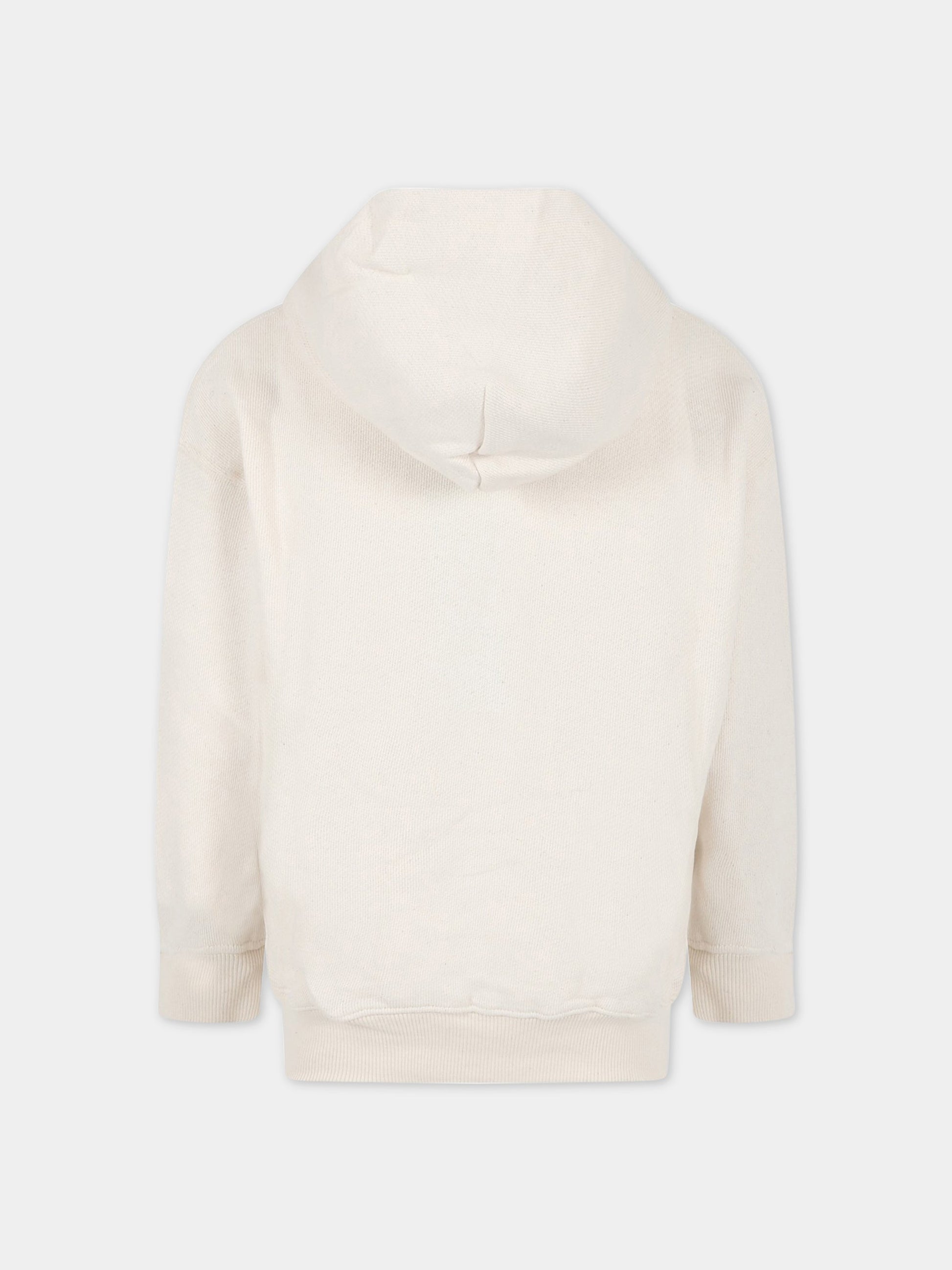 Felpa avorio per bambina con simbolo della pace,Molo,6S23J307 3214