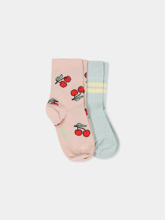 Set multicolor per bambina con ciliegie e lurex,Molo,7S23G104 8151