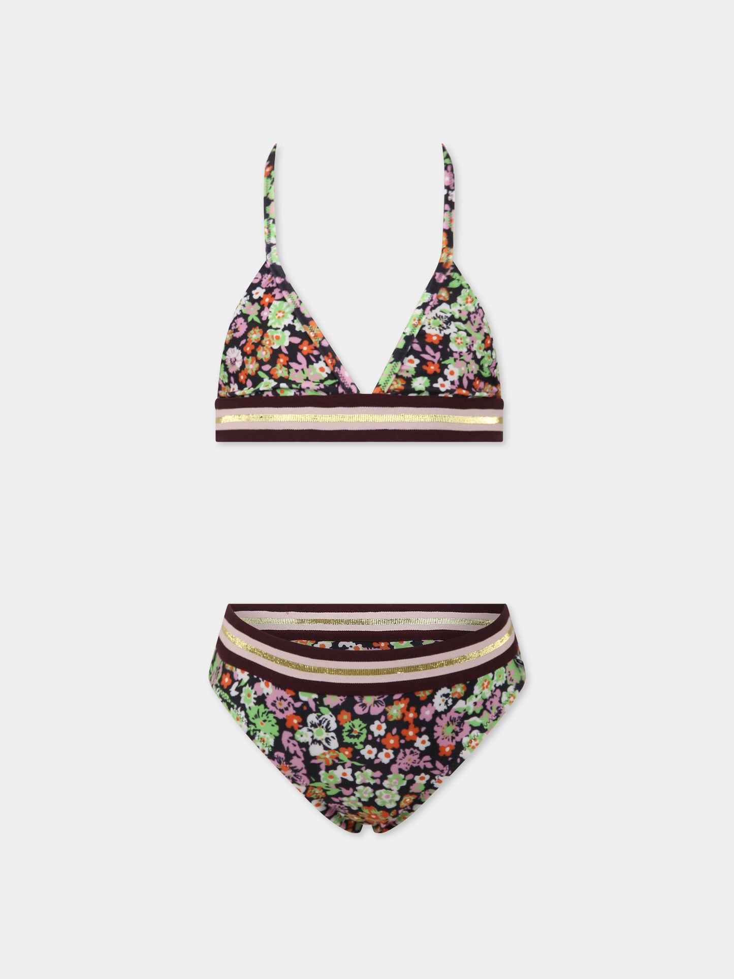 Bikini multicolor per bambina con stampa floreale,Molo,8S23P108 6679