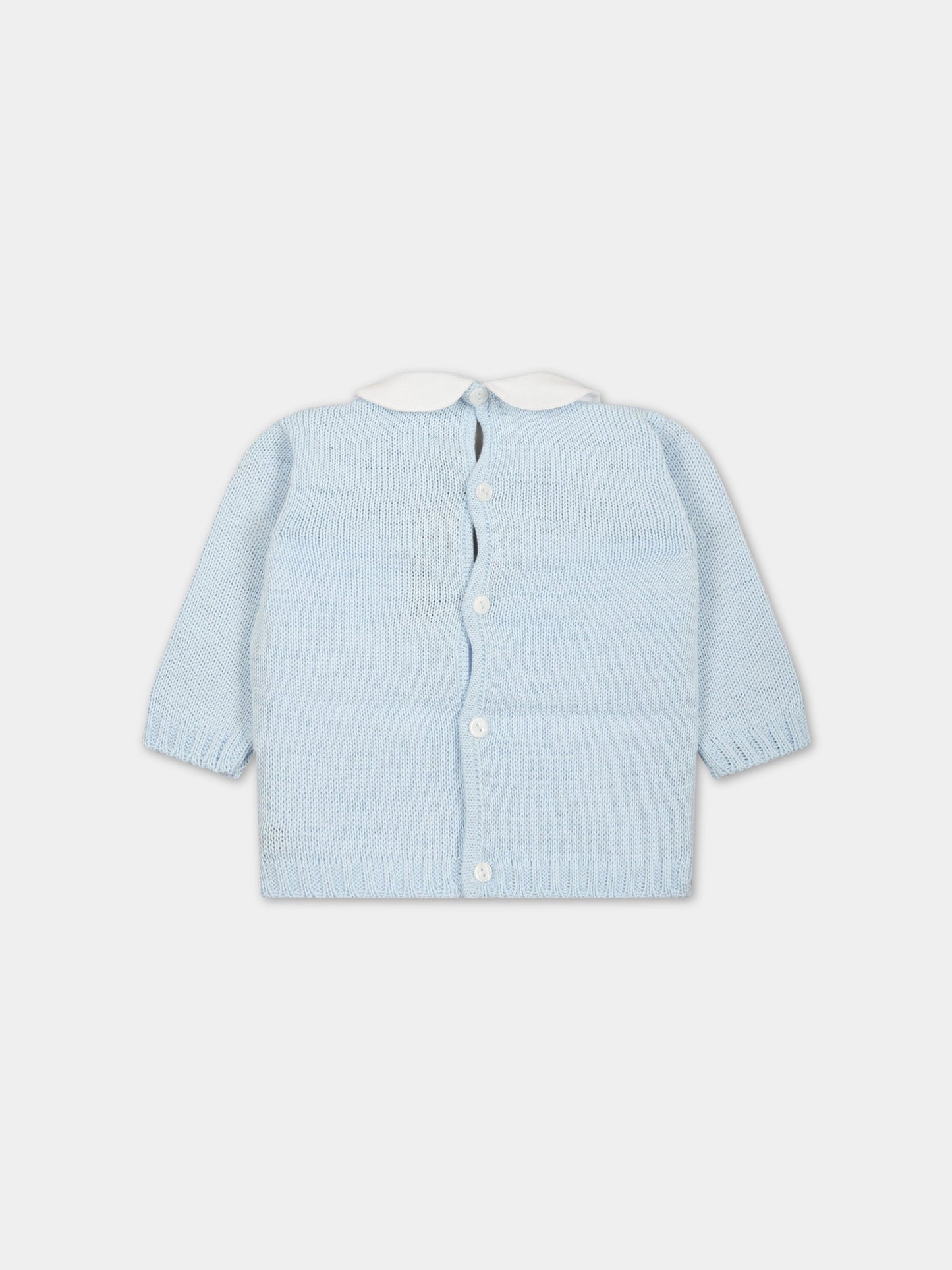 Maglione celeste per neonato,Little Bear,6023 CIELO