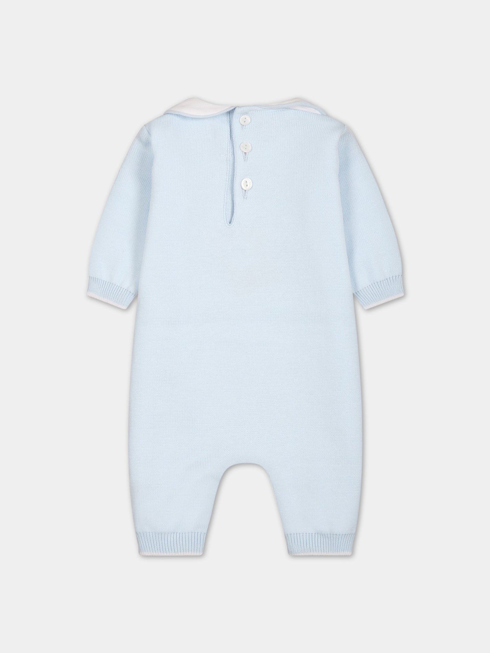 Tutina celeste per neonato con scritta  Amore ,Little Bear,6122 CIELO