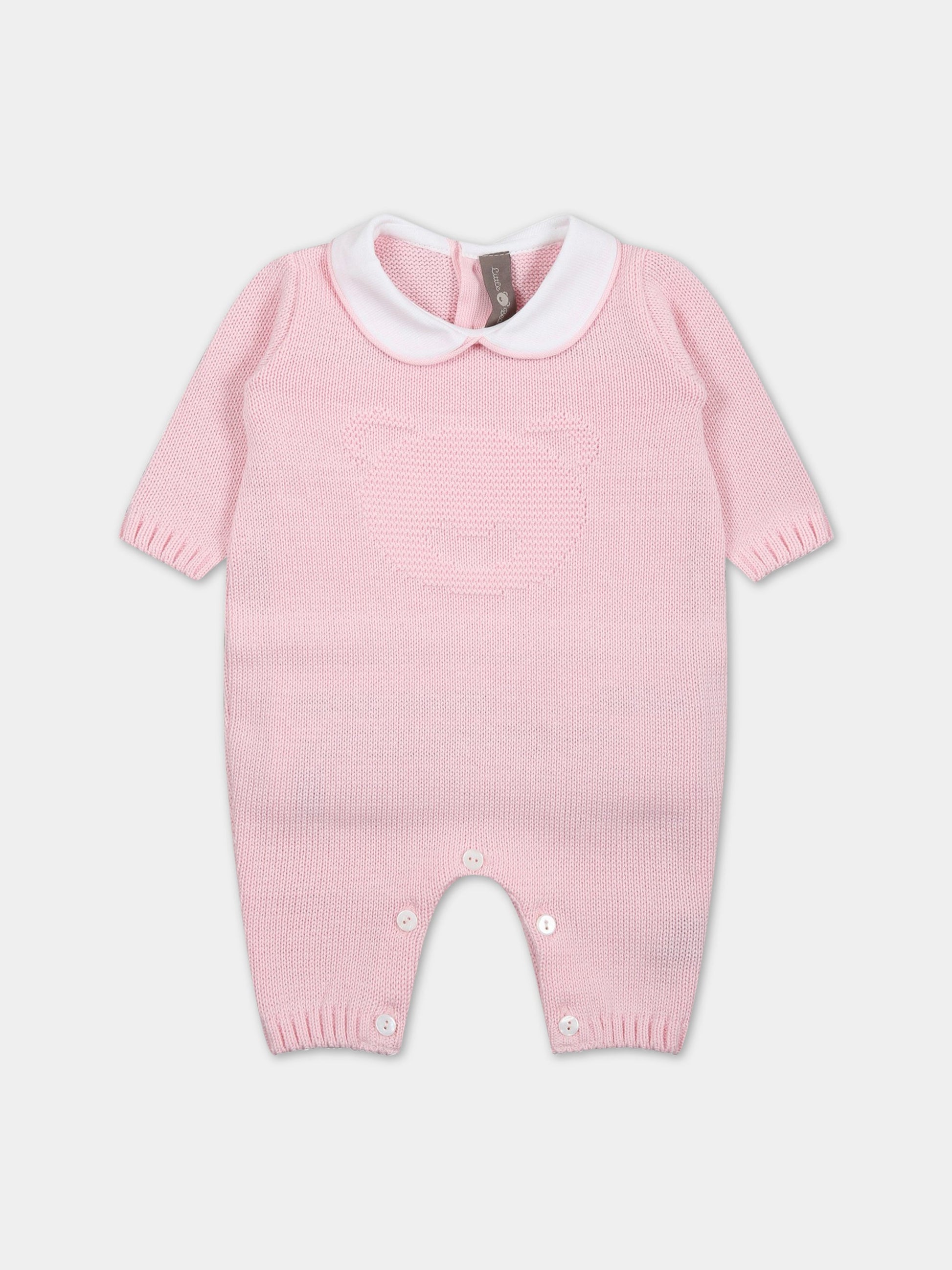 Tutina rosa per neonata con orso,Little Bear,6109 ROSA