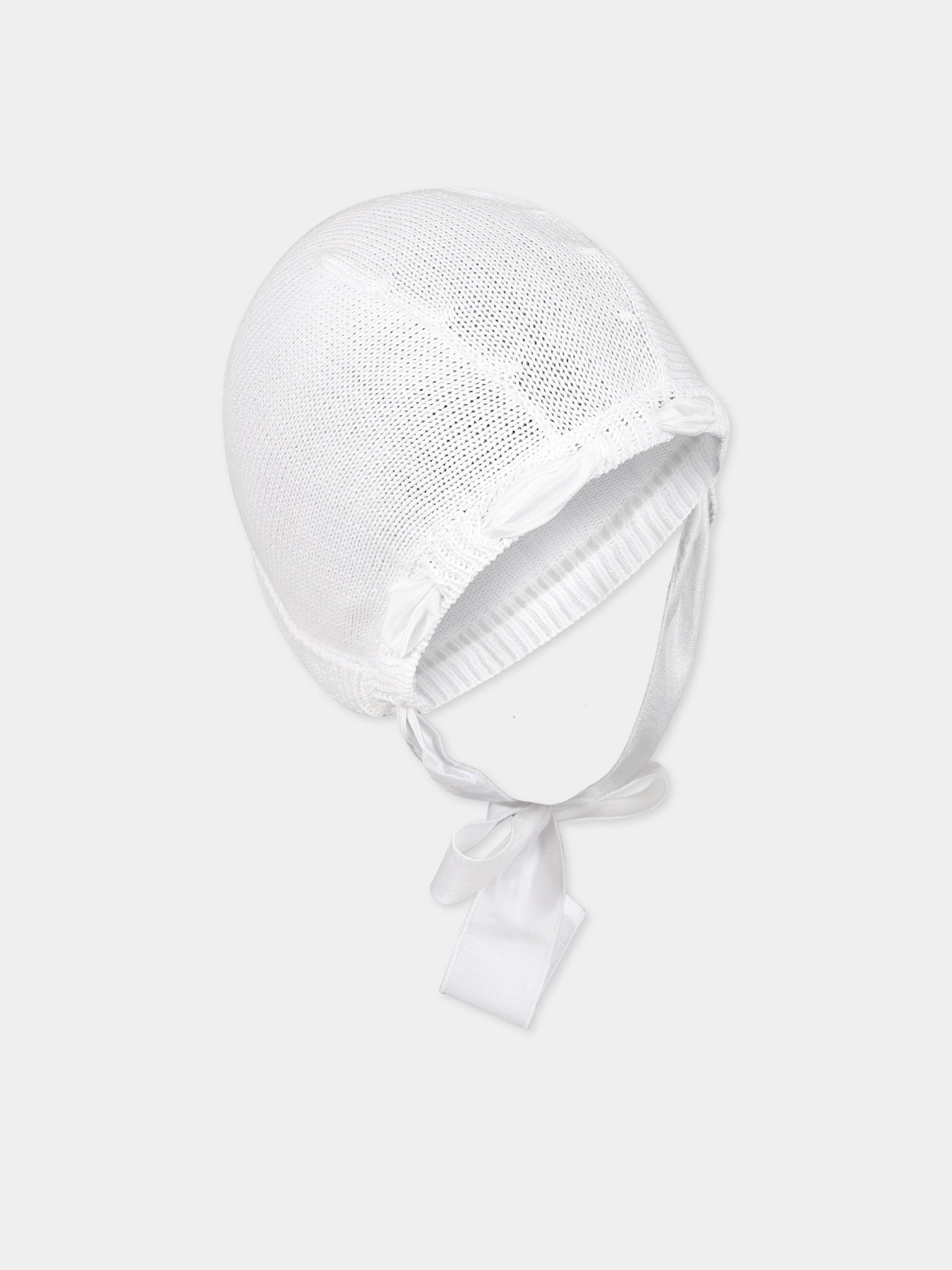 Cappello bianco per neonato,Little Bear,6025 BIANCO/BIANCO