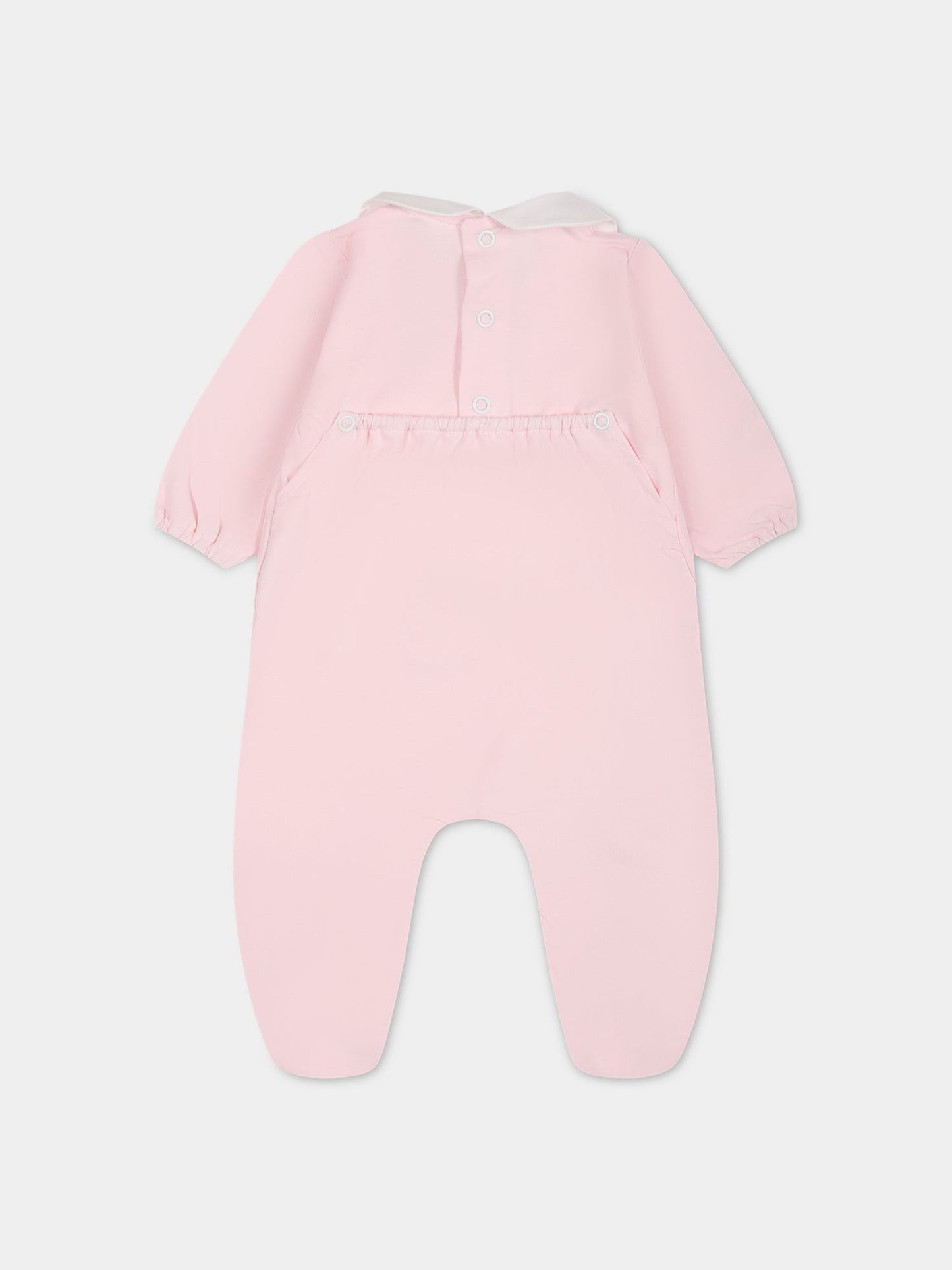 Tutina rosa per neonata con scritta e cuore,Little Bear,6037 ROSA
