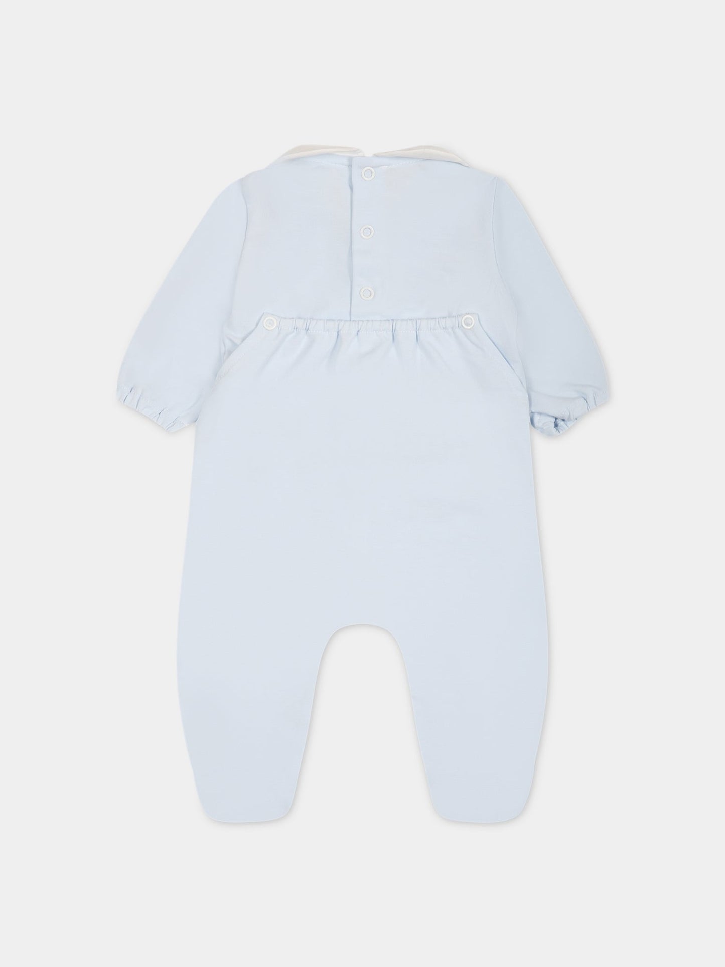 Tutina celeste per neonato con scritta e cuore,Little Bear,6038 CIELO