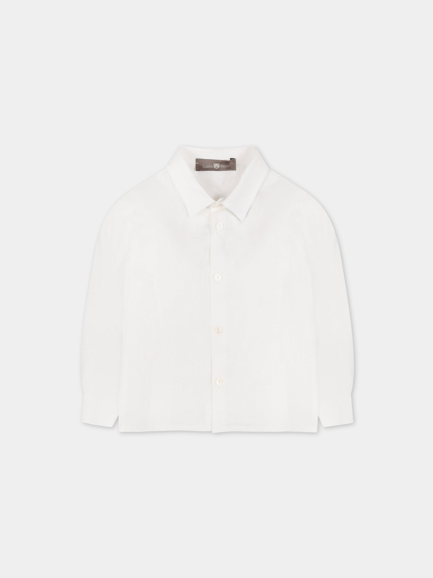 Camicia bianca per neonato,Little Bear,6233 BIANCO